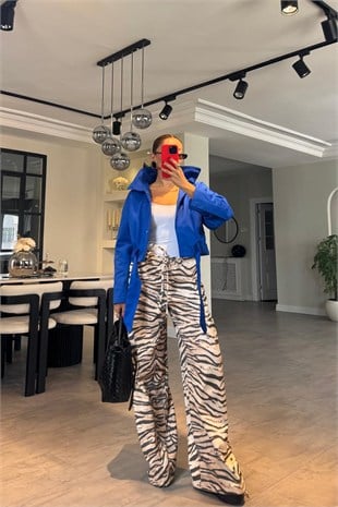 ZEBRA DESENLİ GABARDİN PANTOLON/1443