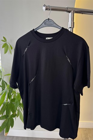 SİMETRİK TAŞLI T-SHİRT