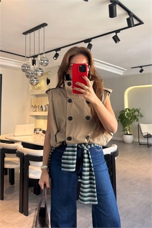 DÜĞMELİ BALON BOMBER YELEK/8409