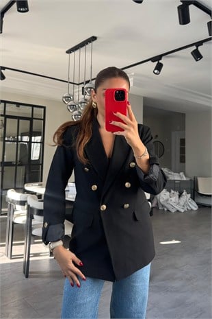 GOLD DÜĞMELİ PREMİUM BLAZER CEKET