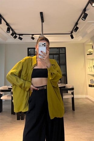 OMUZU DÜŞÜK OVERSIZE GÖMLEK/4612