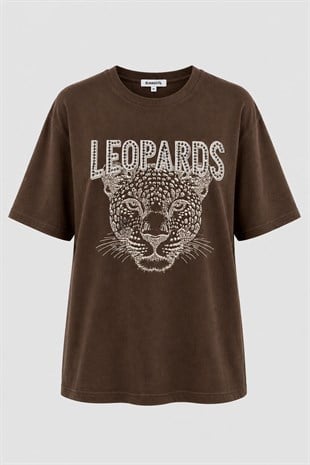 LEOPARDS TAŞLI T-SHİRT /7424