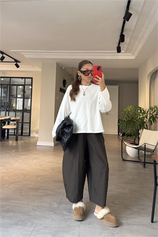 BELİ LASTİKLİ EKOSE PANTOLON/51473