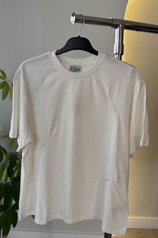 SİMETRİK TAŞLI T-SHİRT