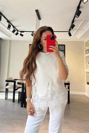 GÜPÜR DETAYLI ZR T-SHİRT