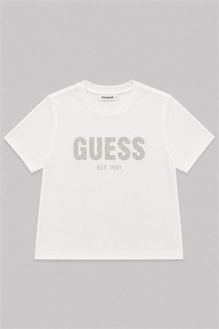 GESS BONCUK YAZILI T-SHIRT