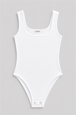 KARE YAKA BODYSUİT /636