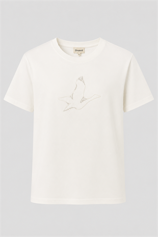 KUŞ BONCUKLU T-SHIRT