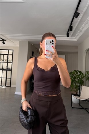 DANTELLİ KOMBİNE HALTER TOP/260731