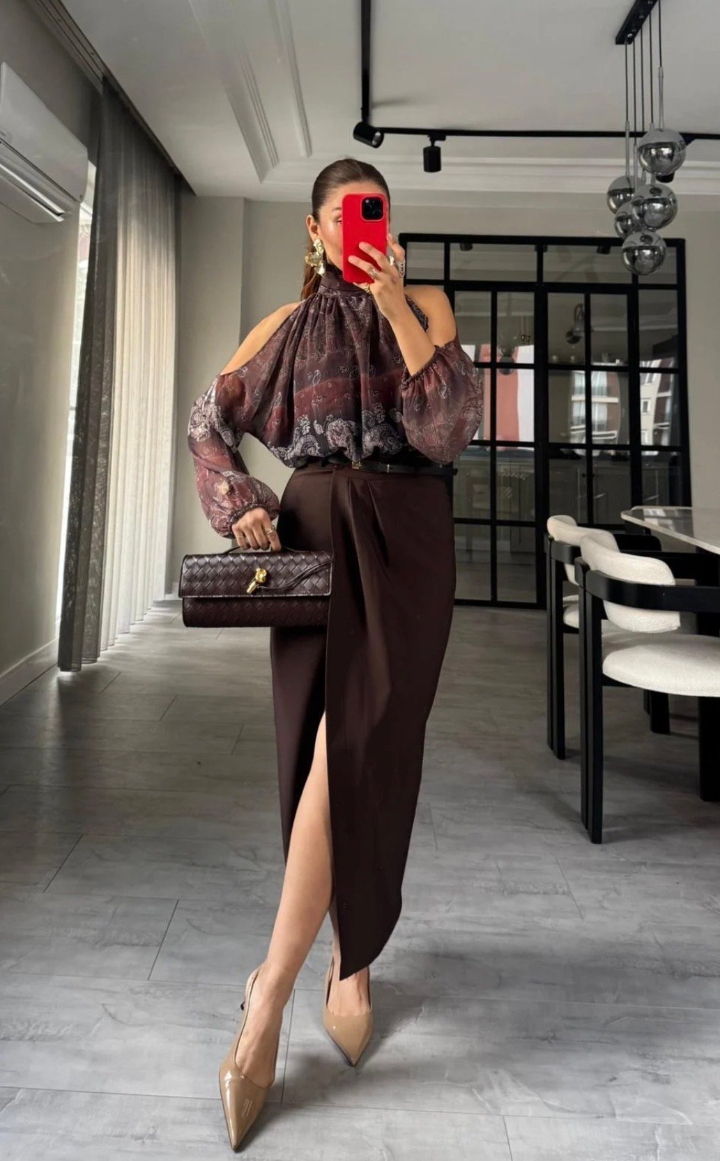 Kemerli Kruvaze Etek