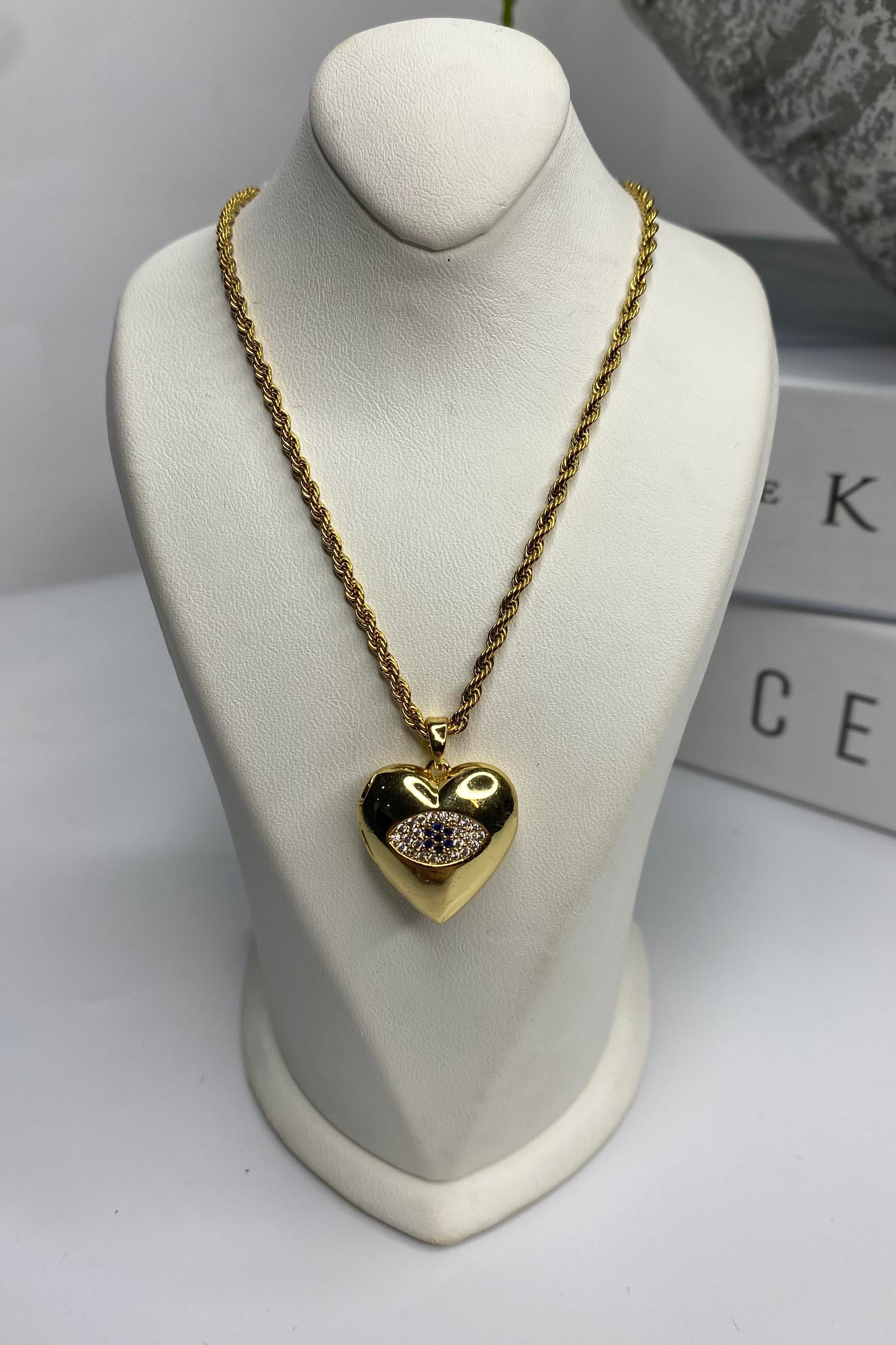 AÇILIR KALP GÖZÜ KOLYE