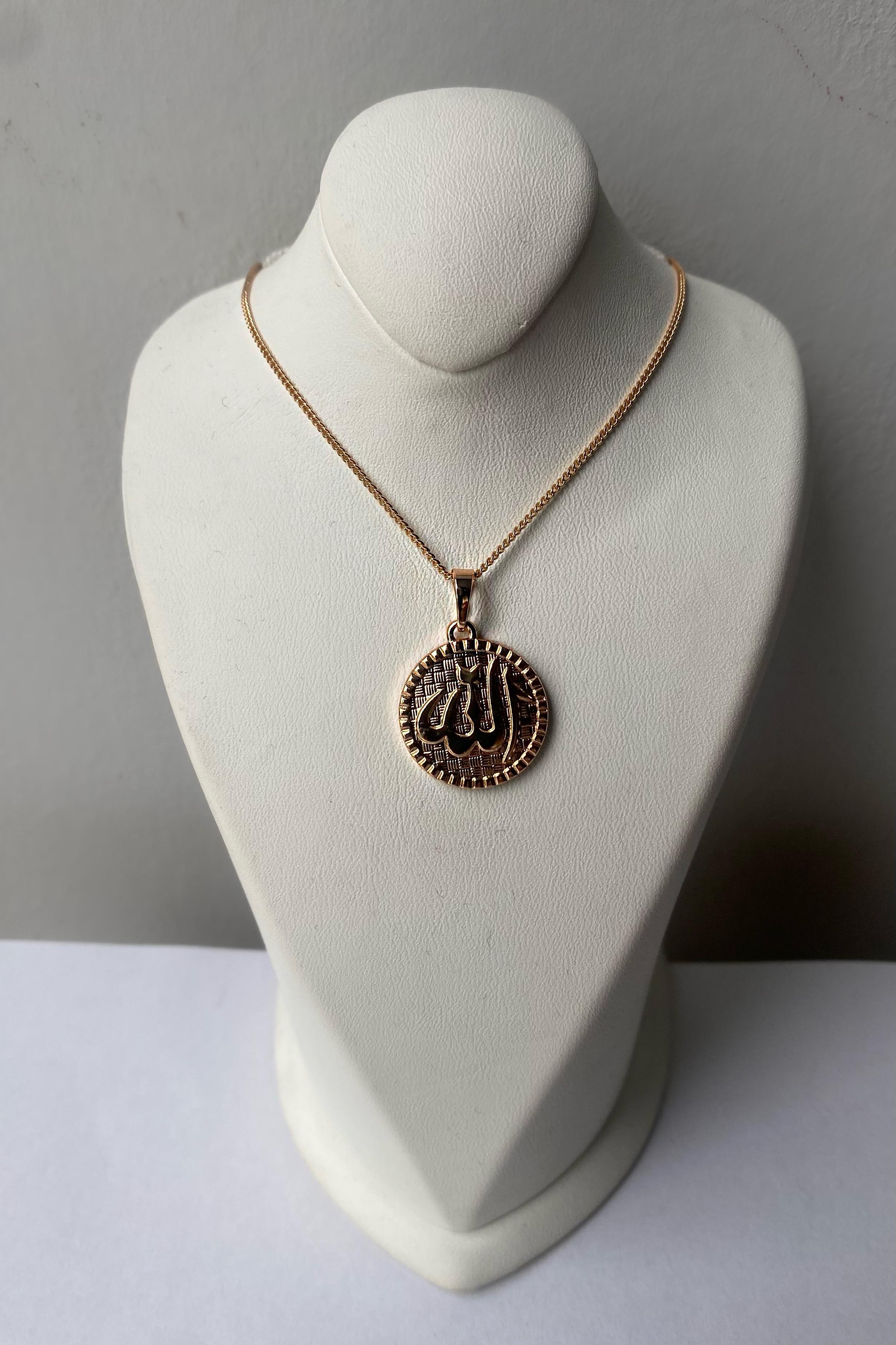 ALLAH YAZILI YUVARLAK KOLYE