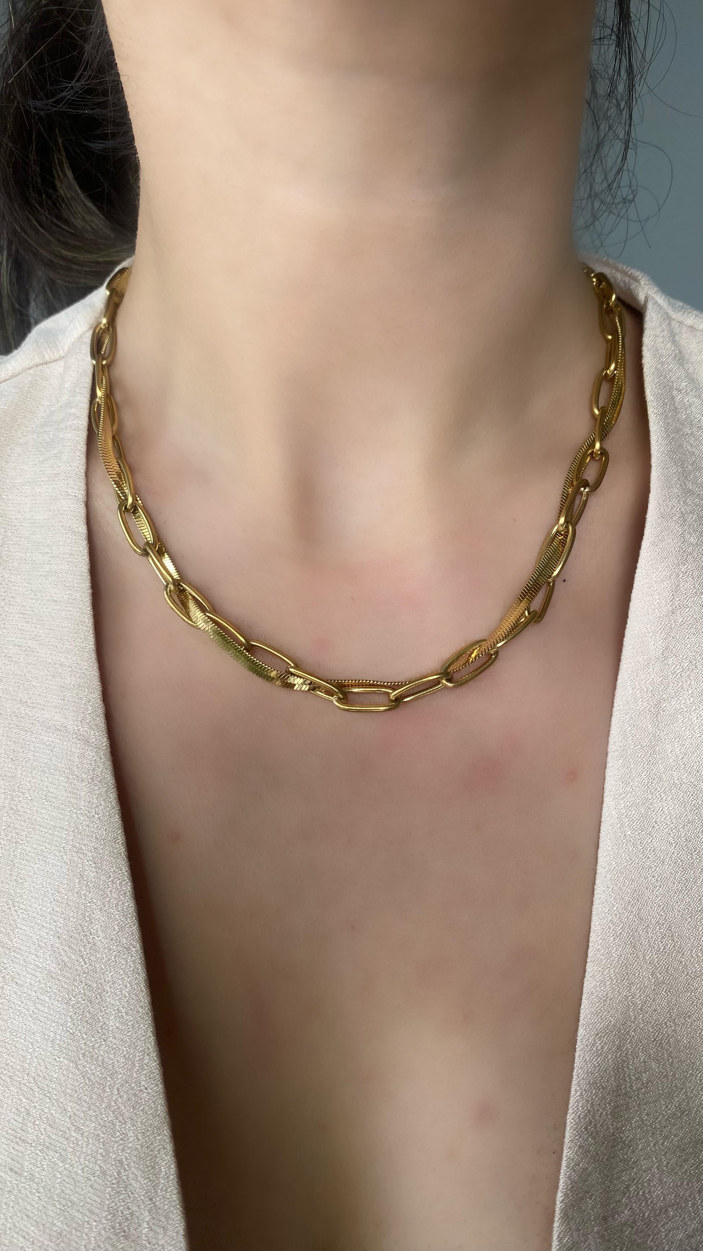 ATAÇ ZİNCİRLİ KOMBİN KOLYE