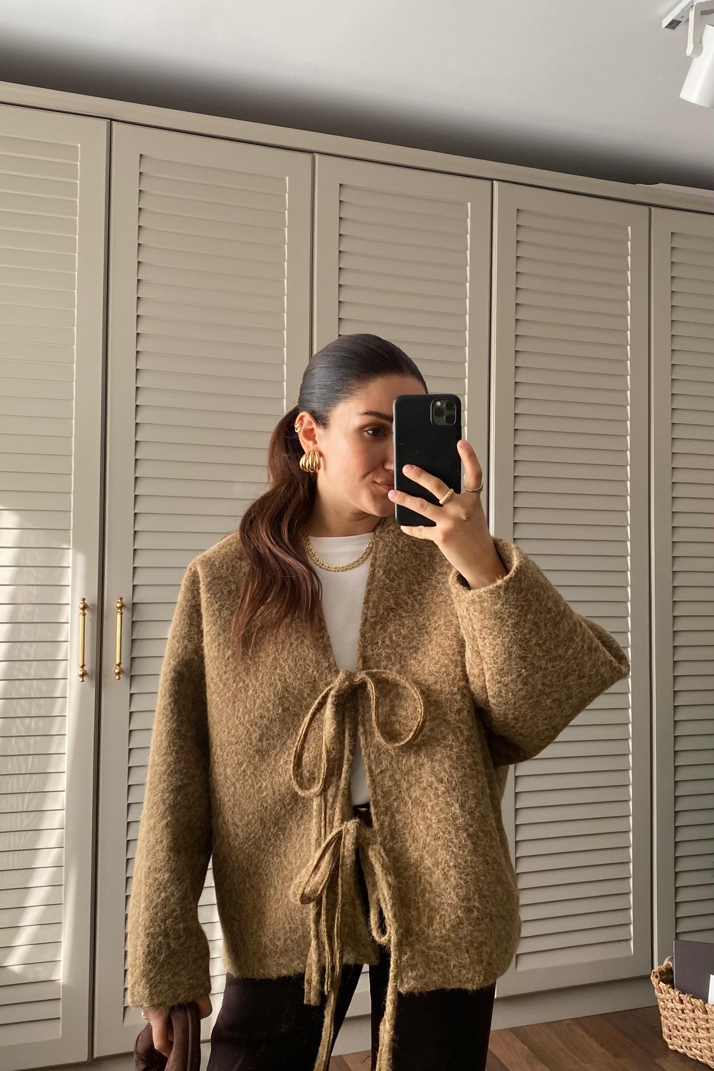 BAĞCIKLI ZARA KAŞE CEKET/0527