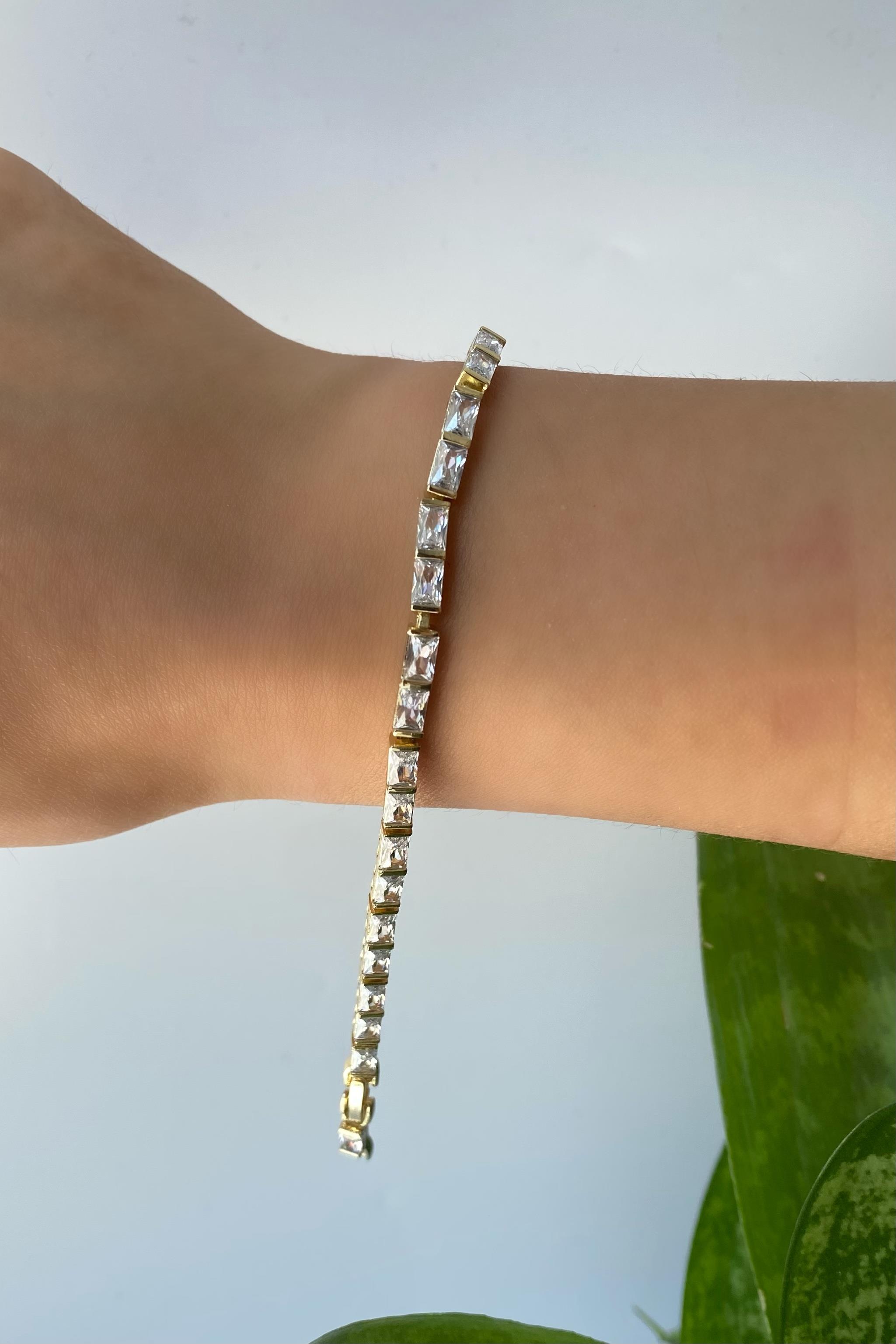 BAGET TAŞLI SU YOLU BİLEZİK