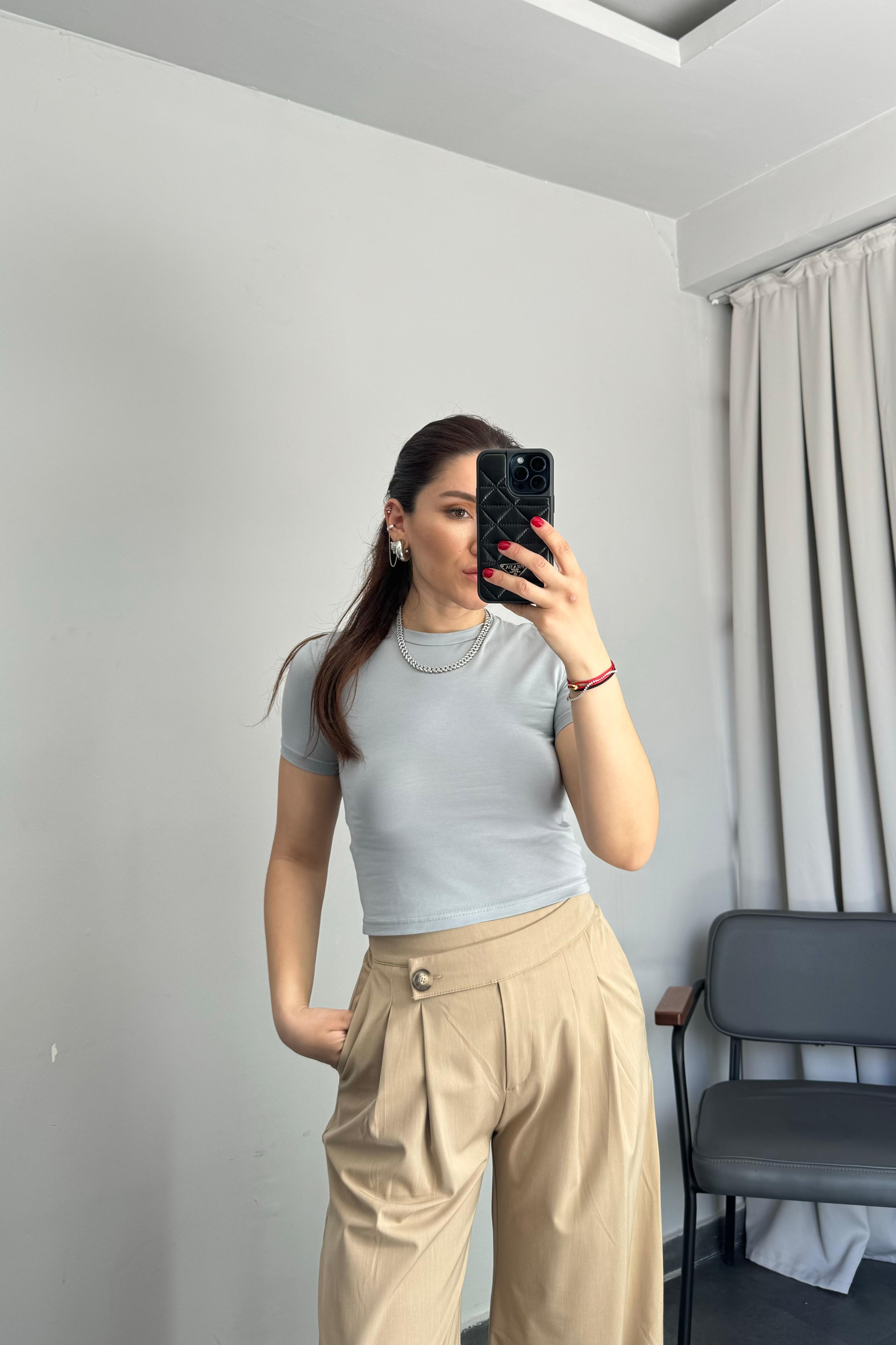 BİSİKLET YAKA BASIC CROP/1241