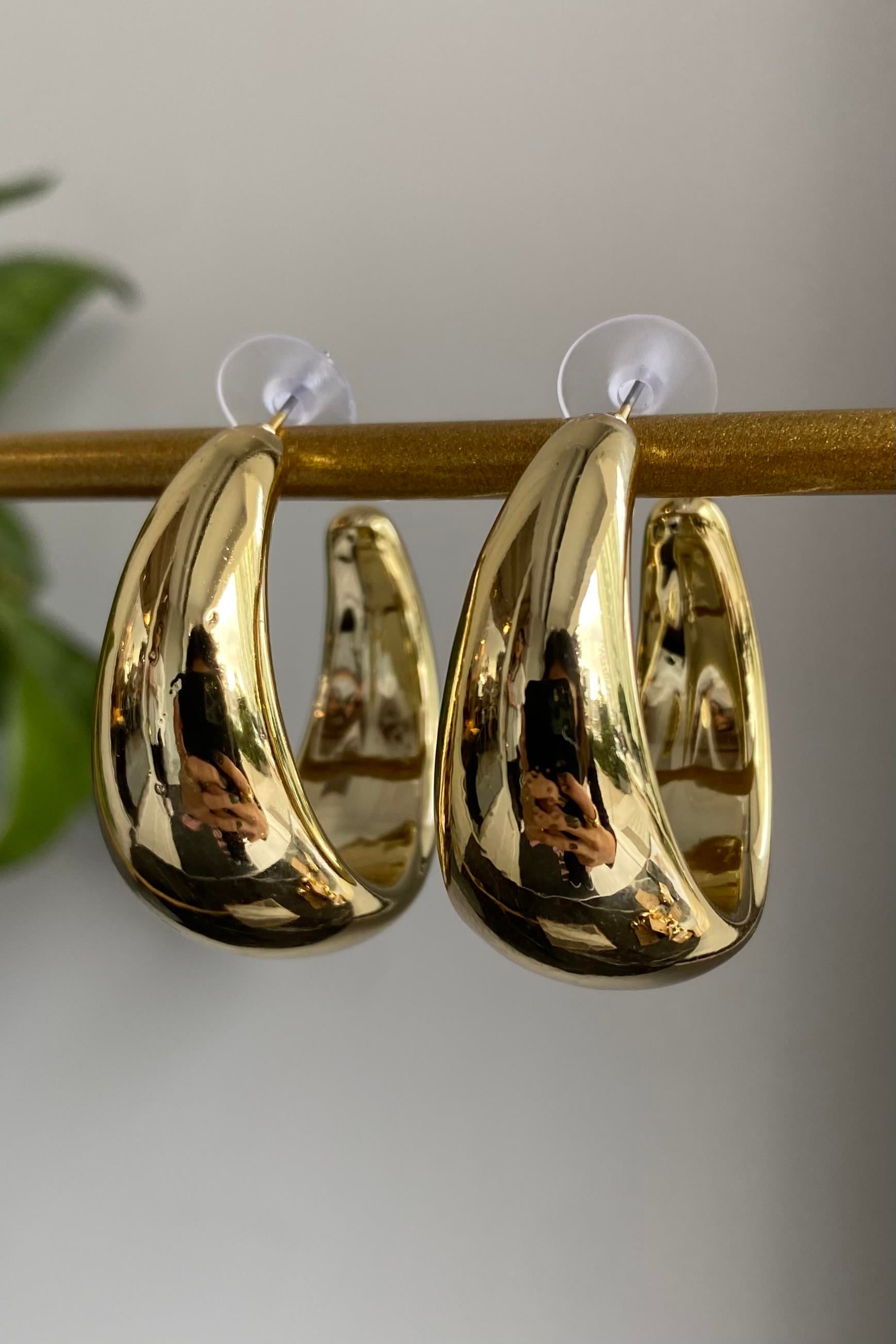 BOMBELİ AY HALKA KÜPE