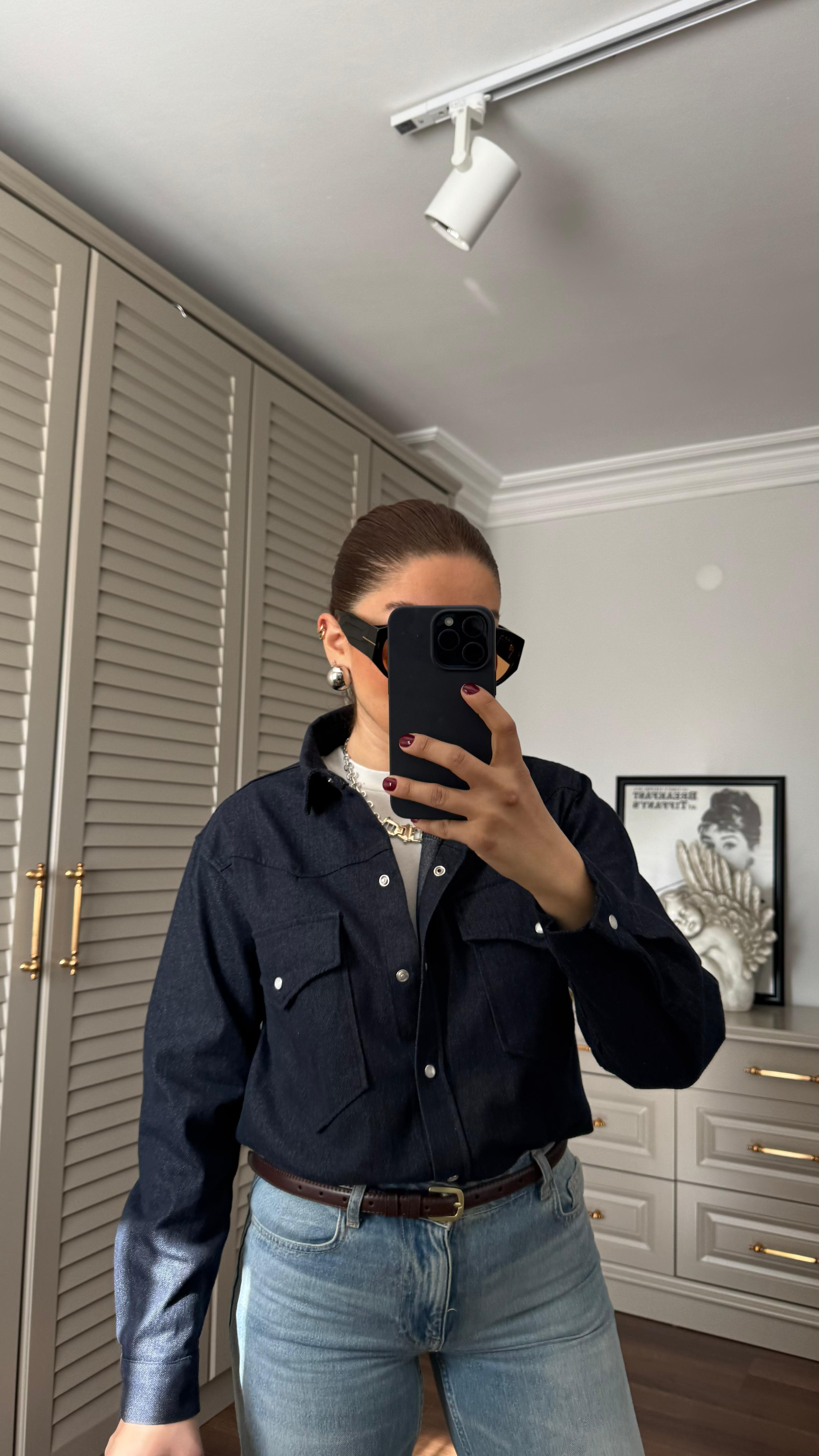 CEPLİ KOT GÖMLEK/241035