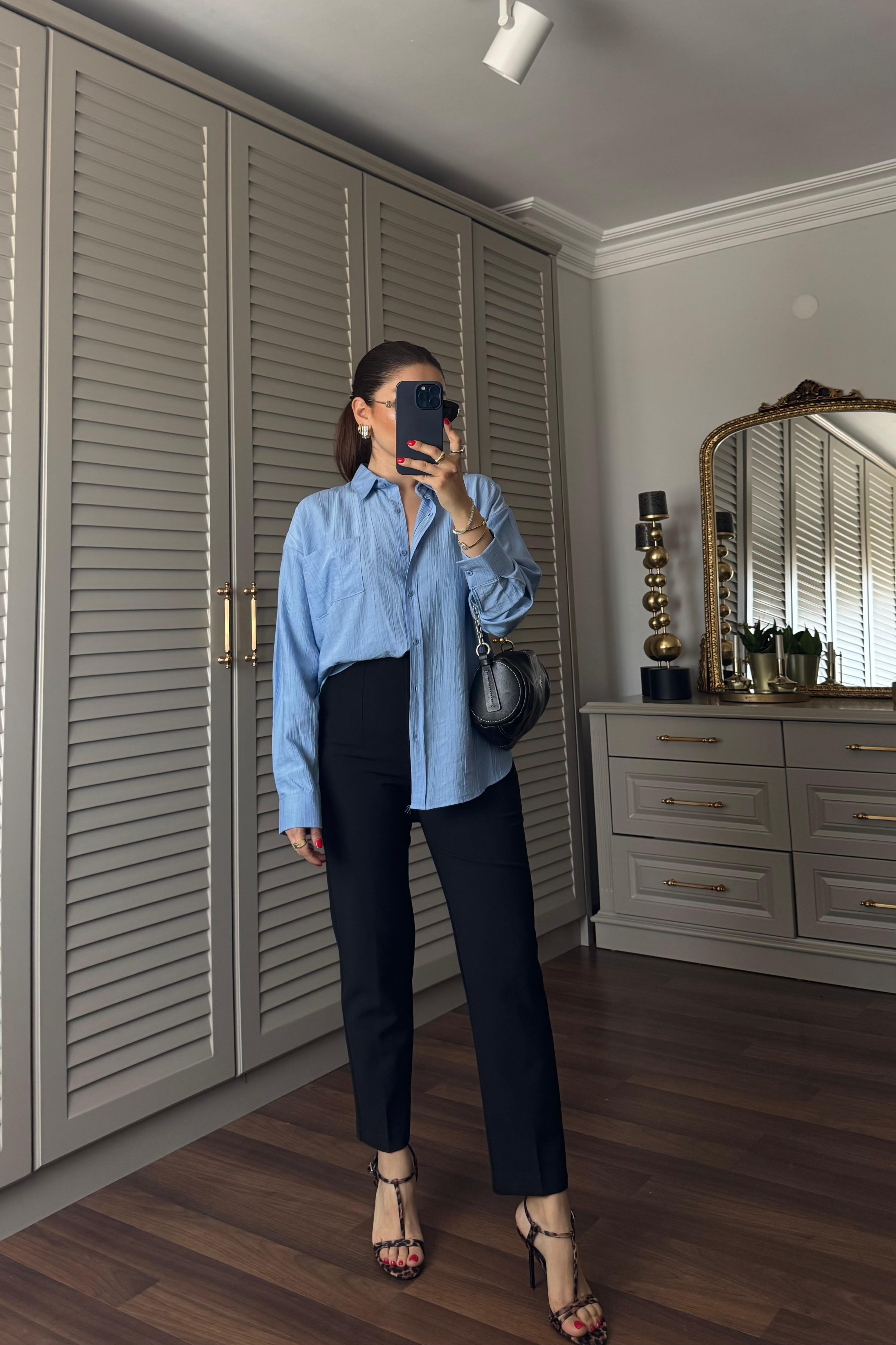 CEPLİ ÖNÜ DİKİŞLİ SLIM PANTOLON