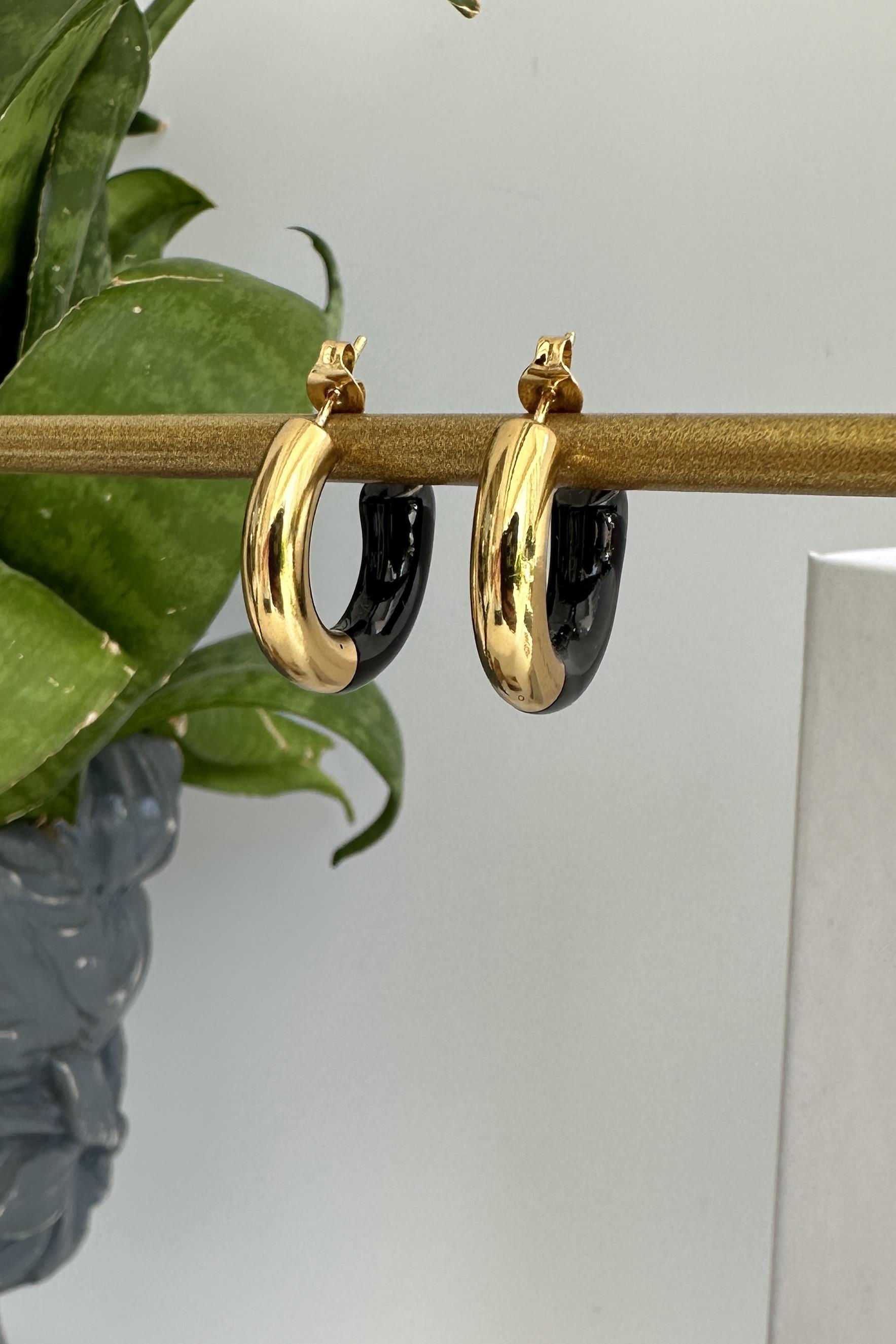 ÇİFT RENKLİ HALKA KÜPE