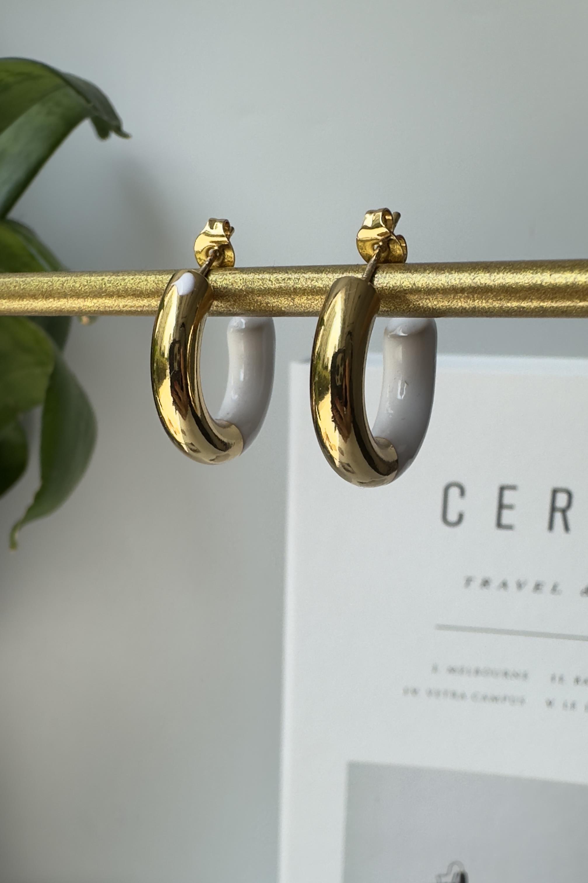 ÇİFT RENKLİ HALKA KÜPE