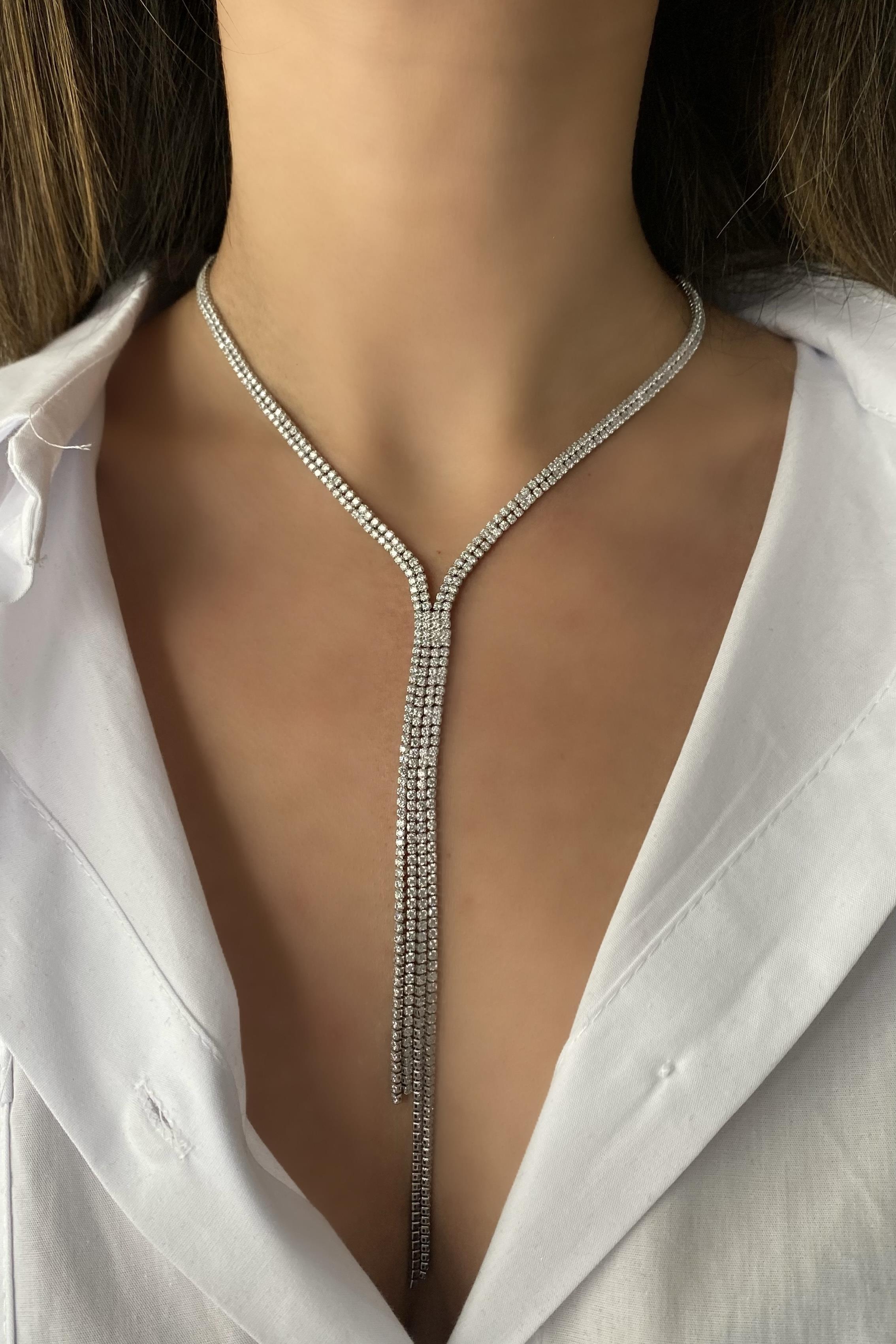 ÇİFT SIRA SU YOLU KOLYE