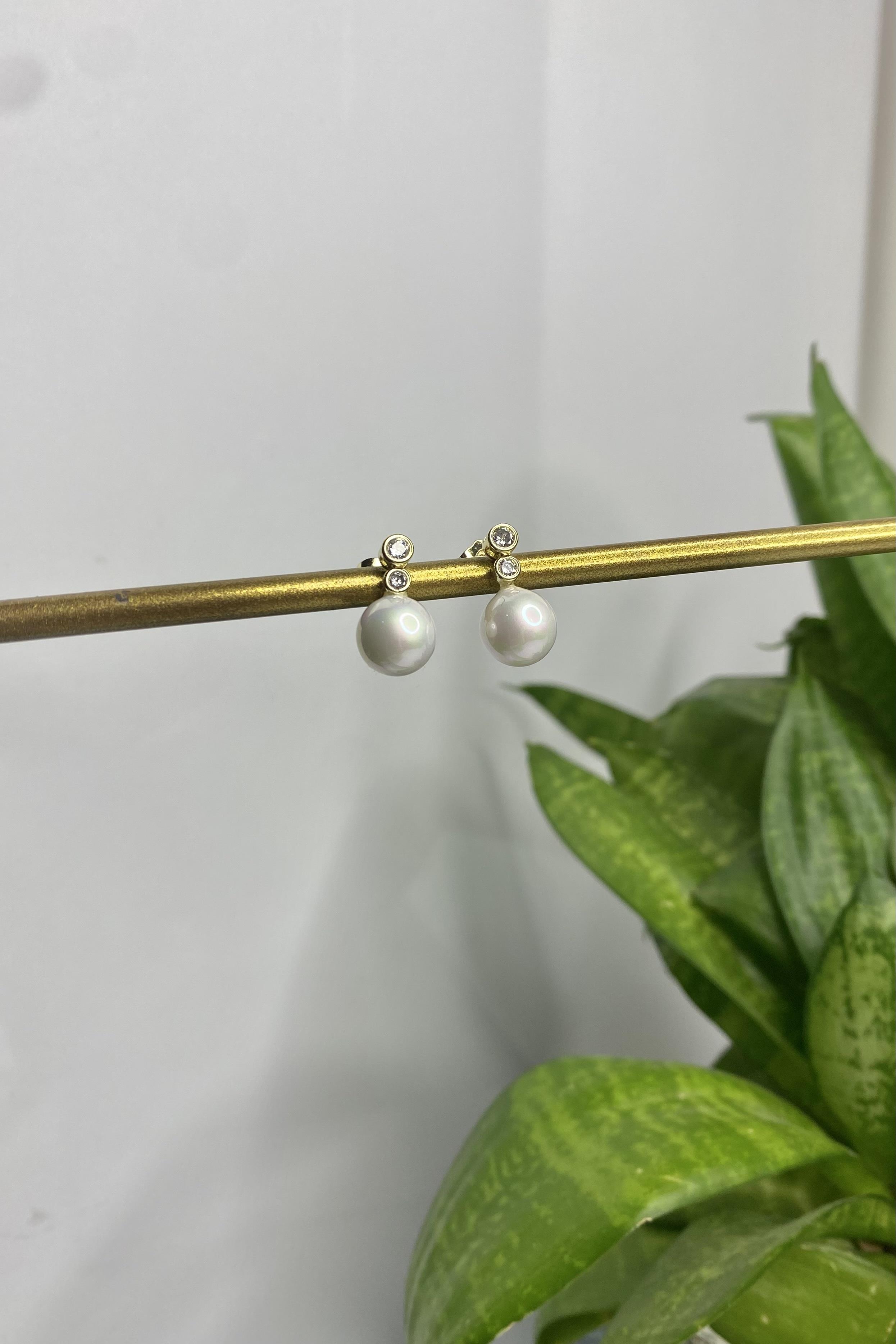 ÇİFT TAŞLI İNCİ KÜPE