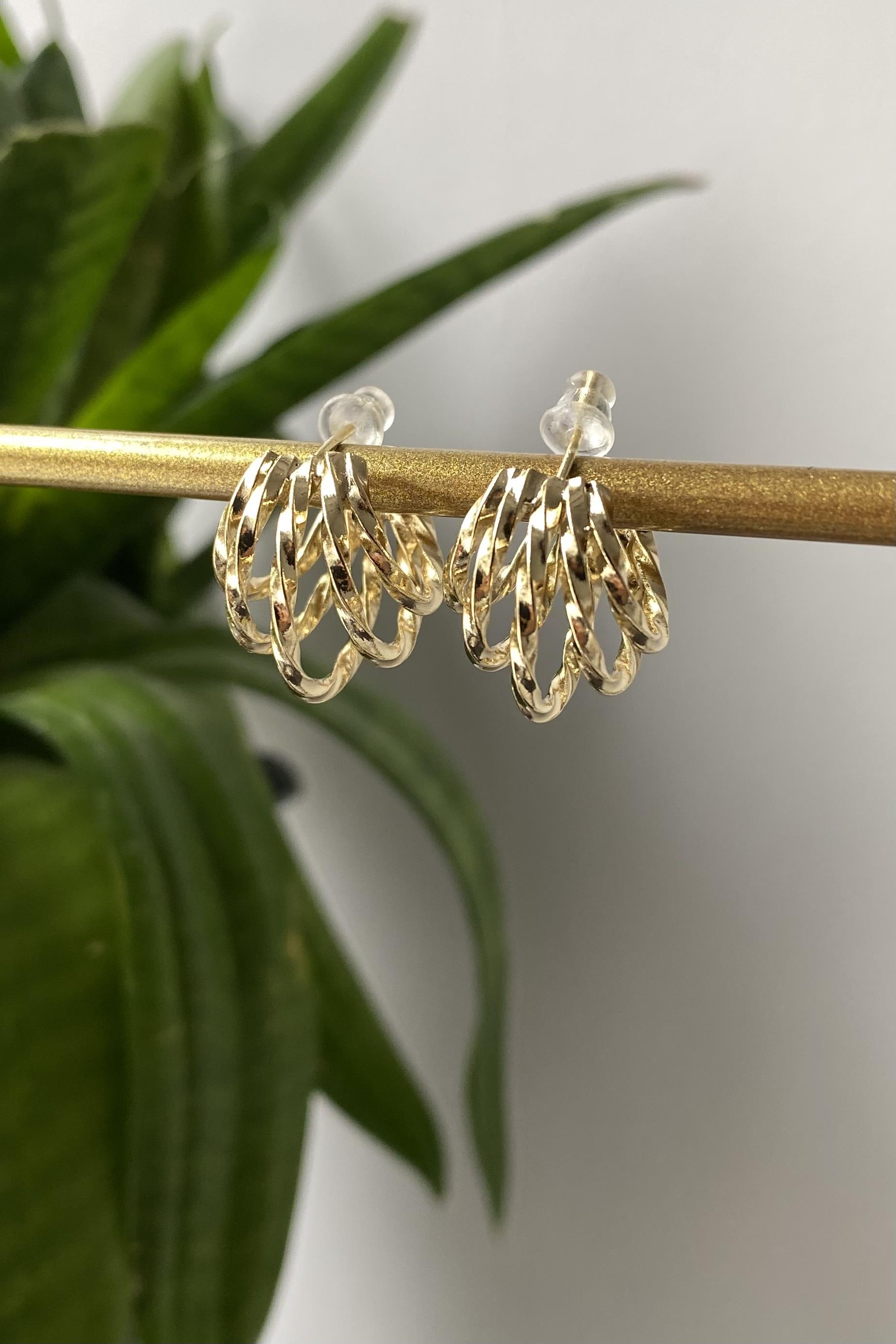 ÇOK ŞERİTLİ VİNTAGE BURGU KÜPE