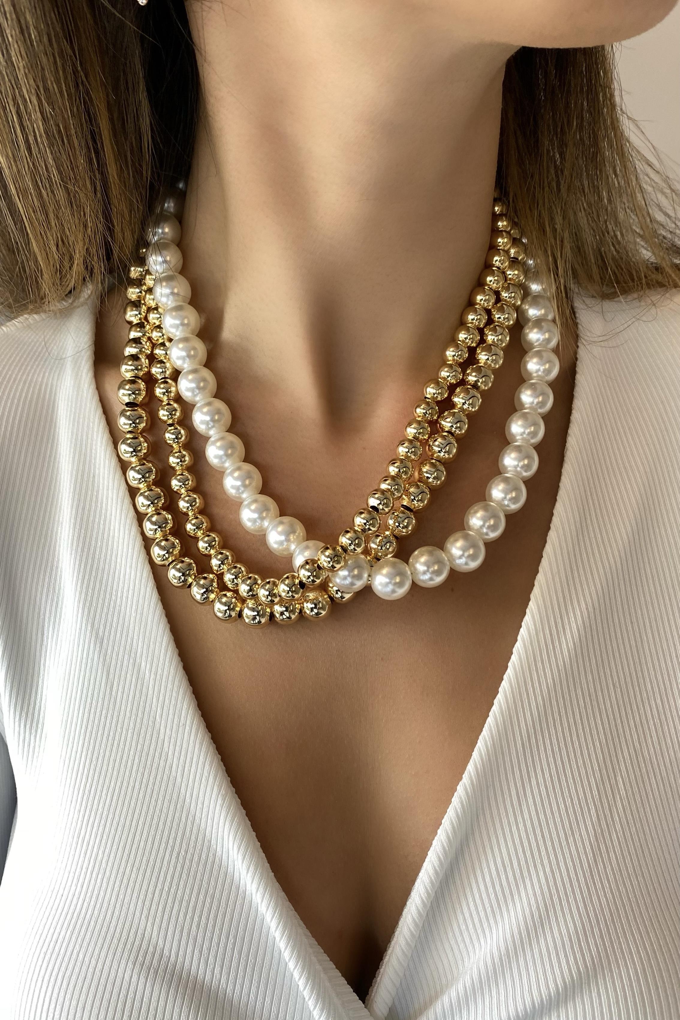 ÇOKLU İNCİ TOPLU KOLYE