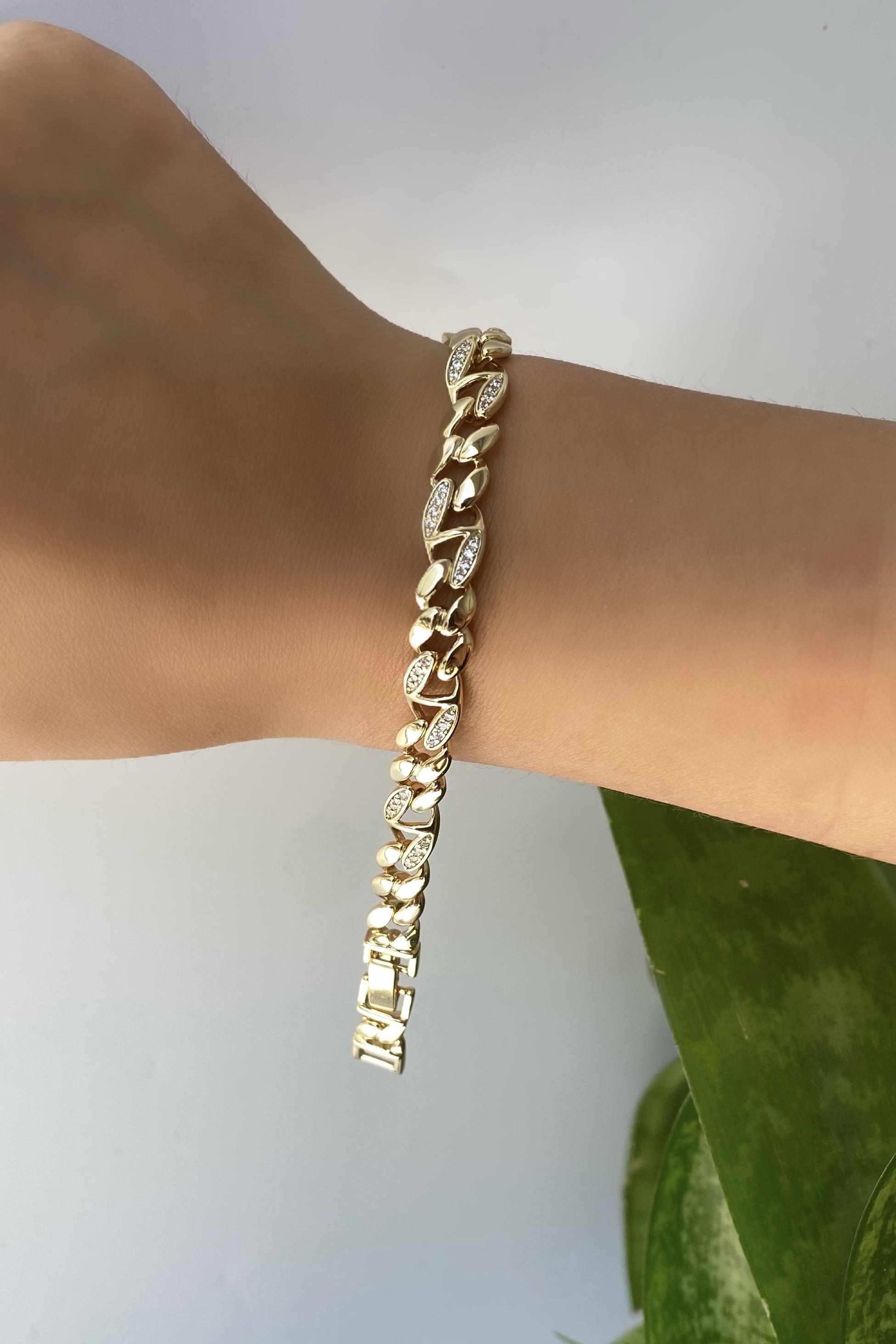 DİŞ TAŞLI GURMET BİLEZİK