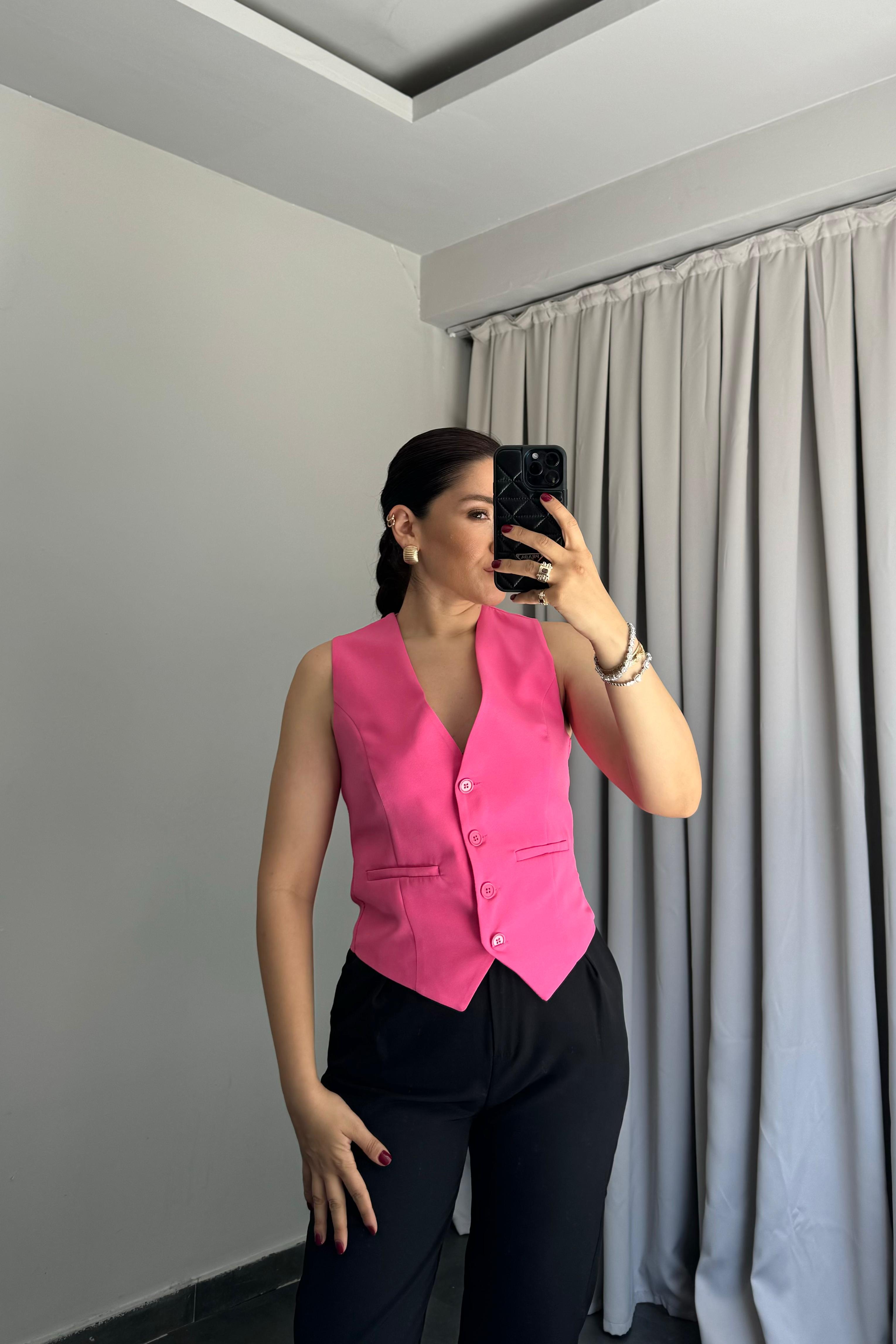 DÜĞMELİ KUMAŞ YELEK /60064