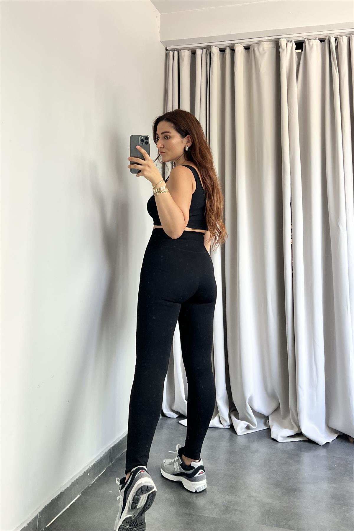 FERMUARLI ÖNÜ İP GEÇMELİ ÇELİK TAYT/3363