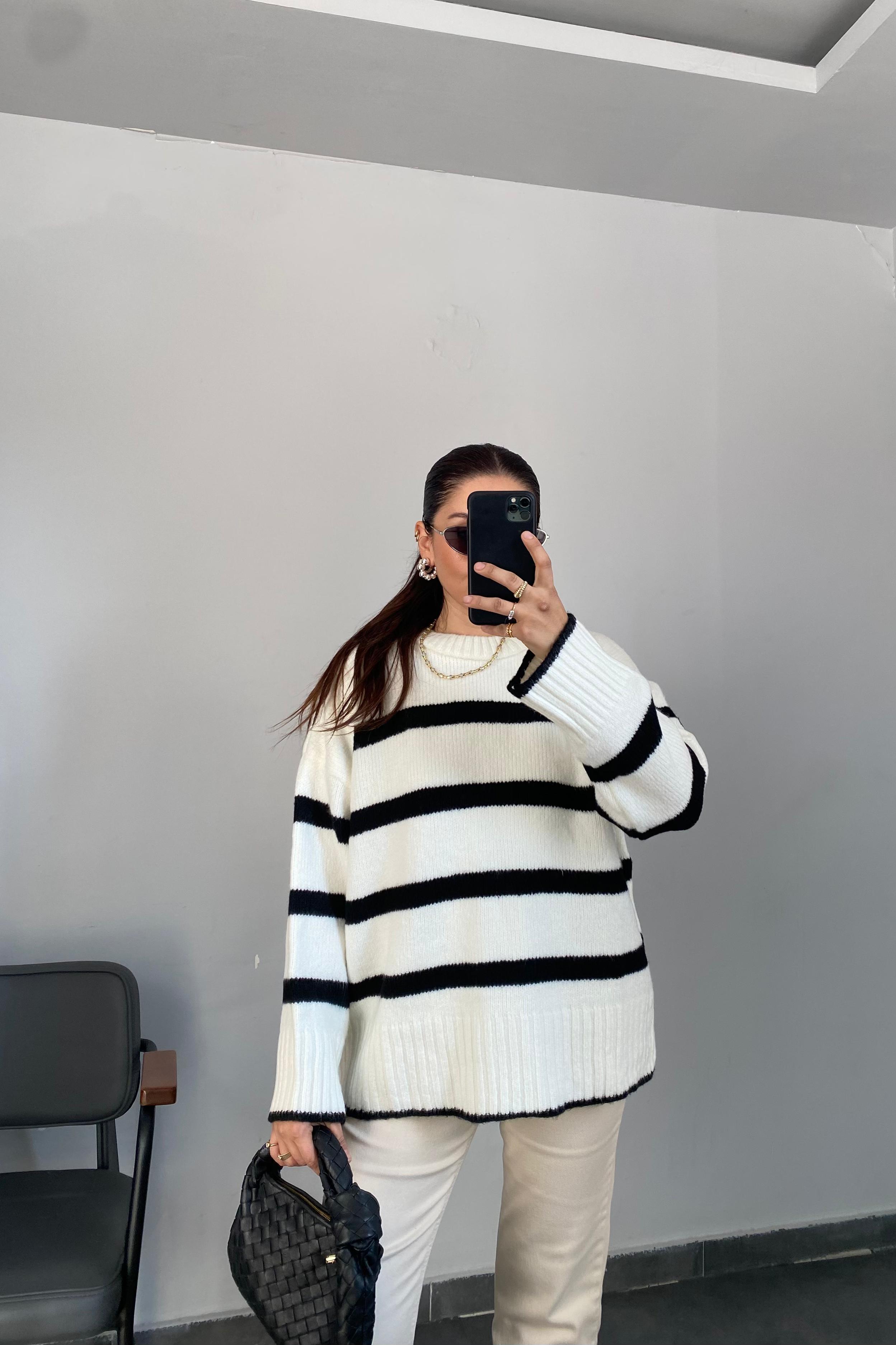 FLORA ÇİZGİLİ KAZAK / 4651