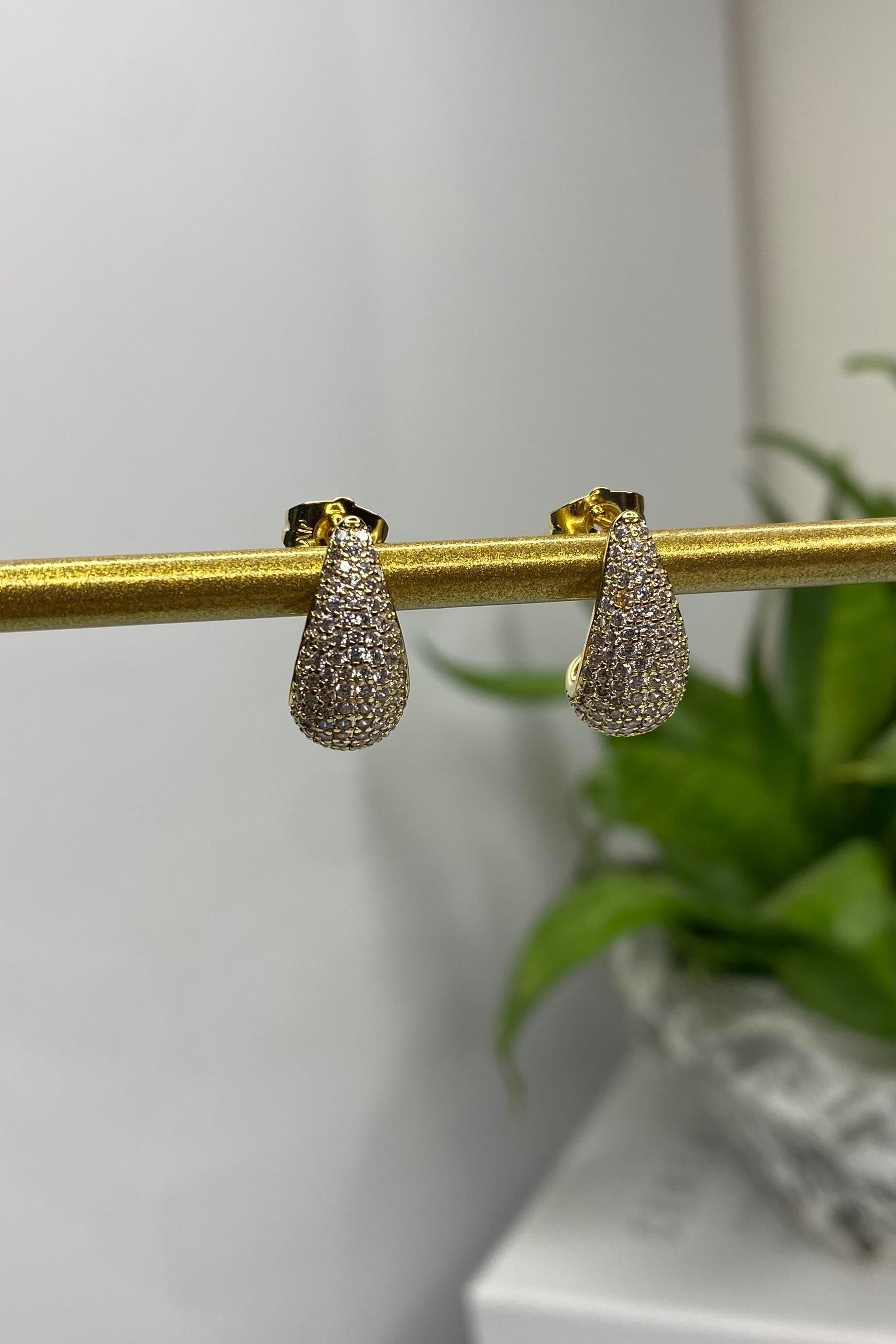 FULL TAŞLI DAMLA KÜPE