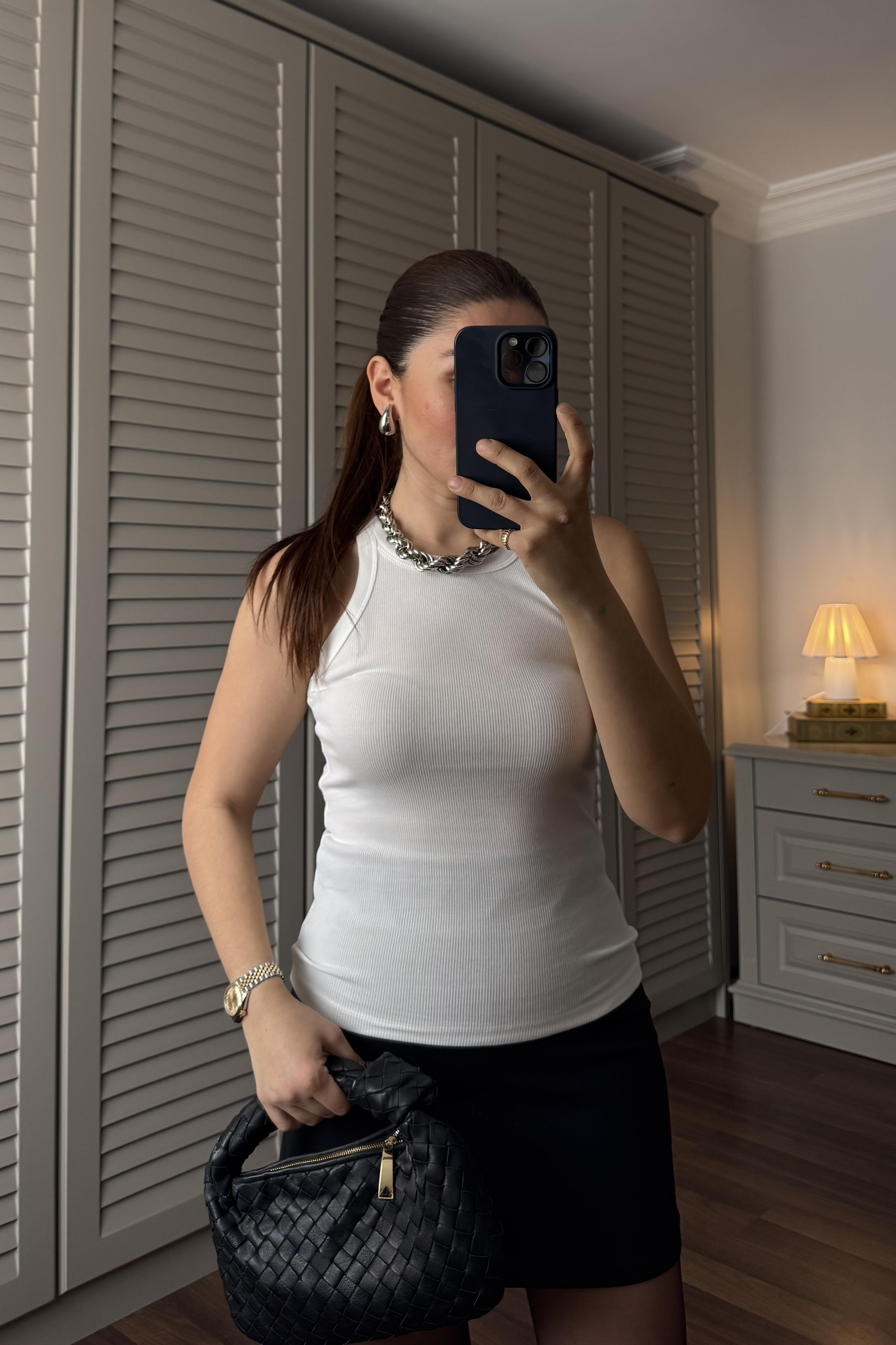 GENİŞ BİYELİ HALTER YAKA ATLET /3861