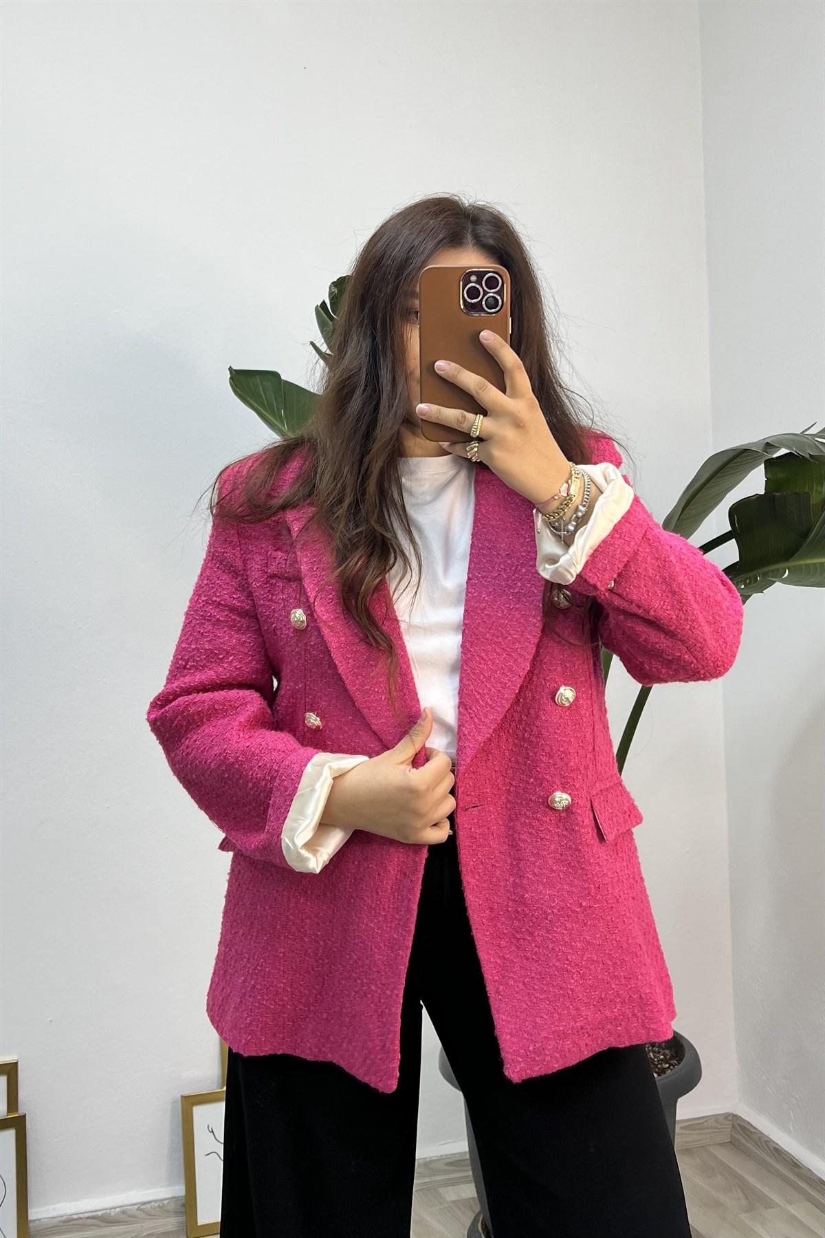 GOLD DÜĞMELİ BLAZER CEKET/50960