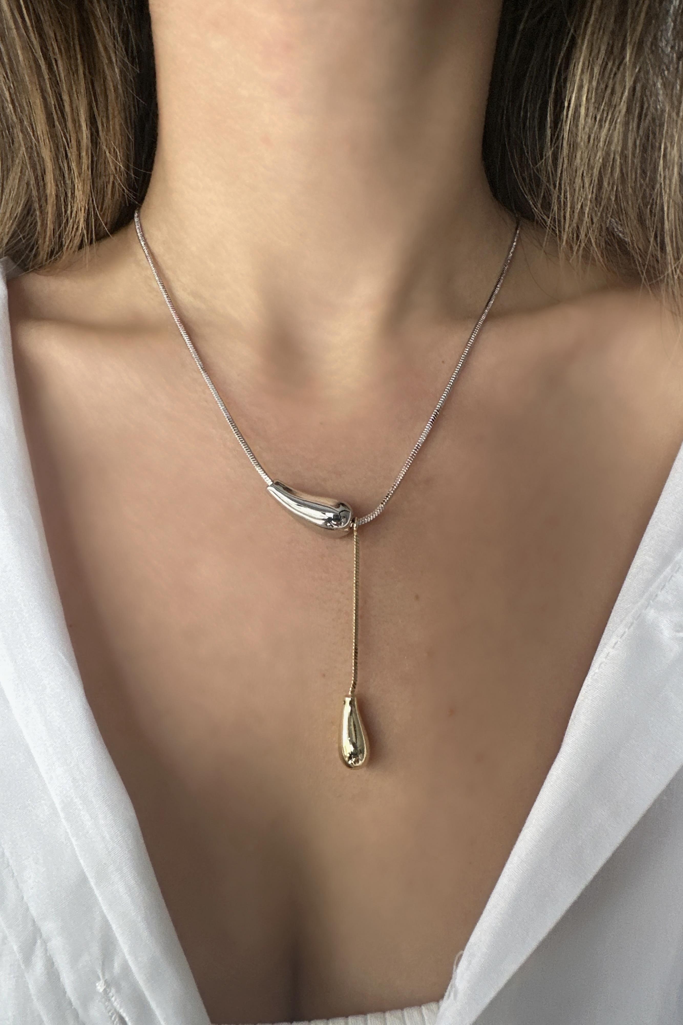 GOLD UÇLU MARKA DALA KOLYE