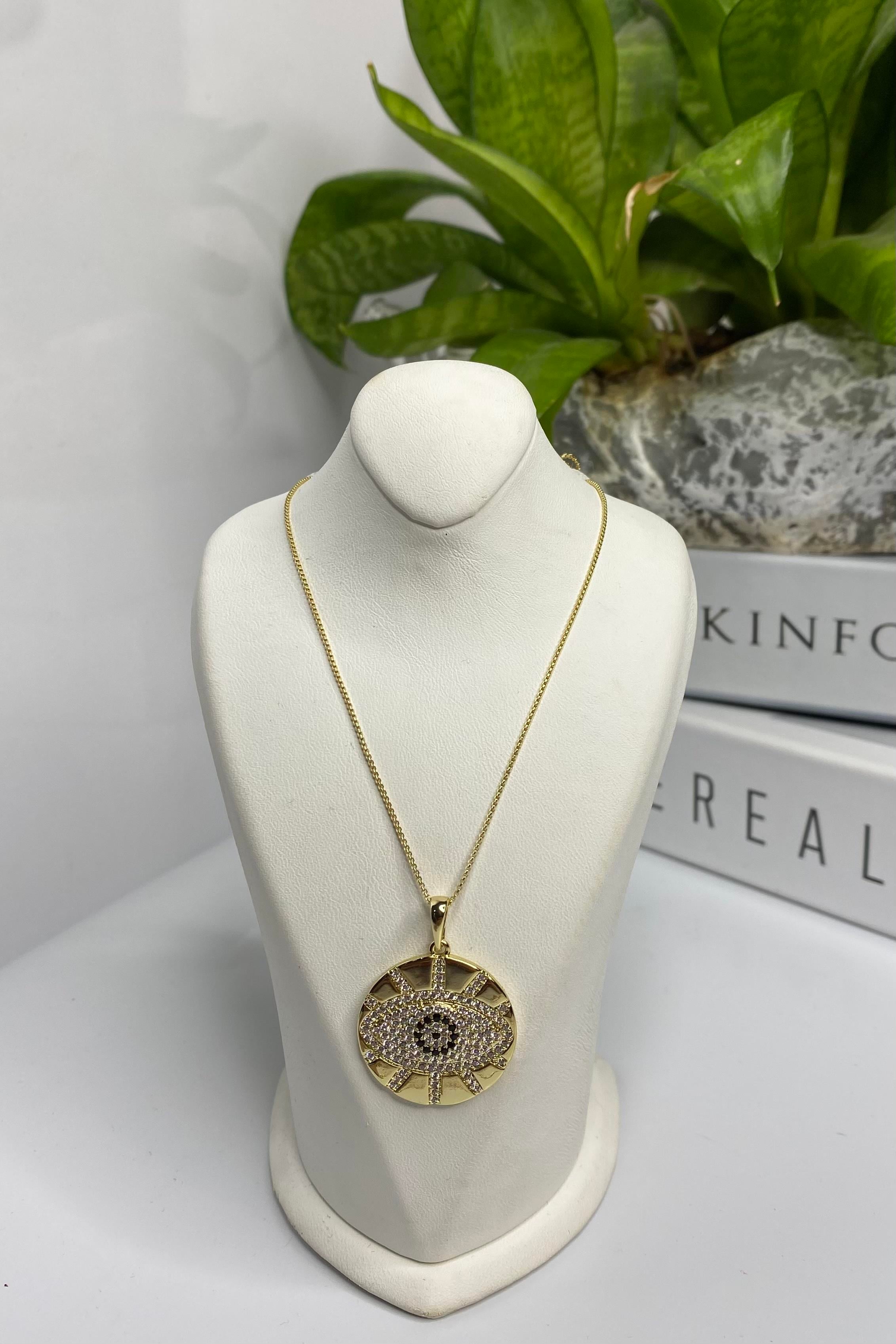 GÖZ PLAKA ZİNCİR KOLYE