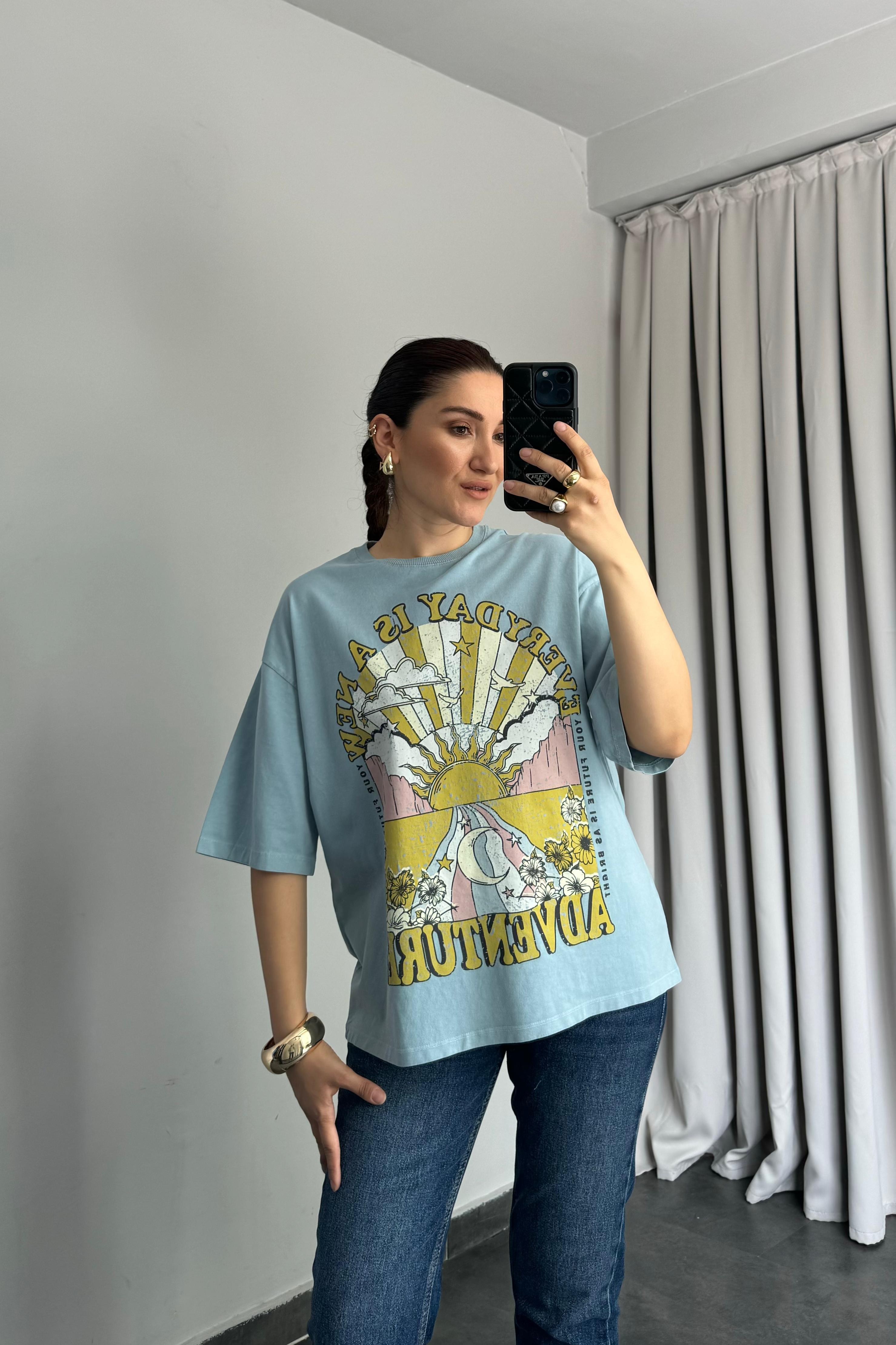 GÜNEŞ BASKILI T-SHIRT