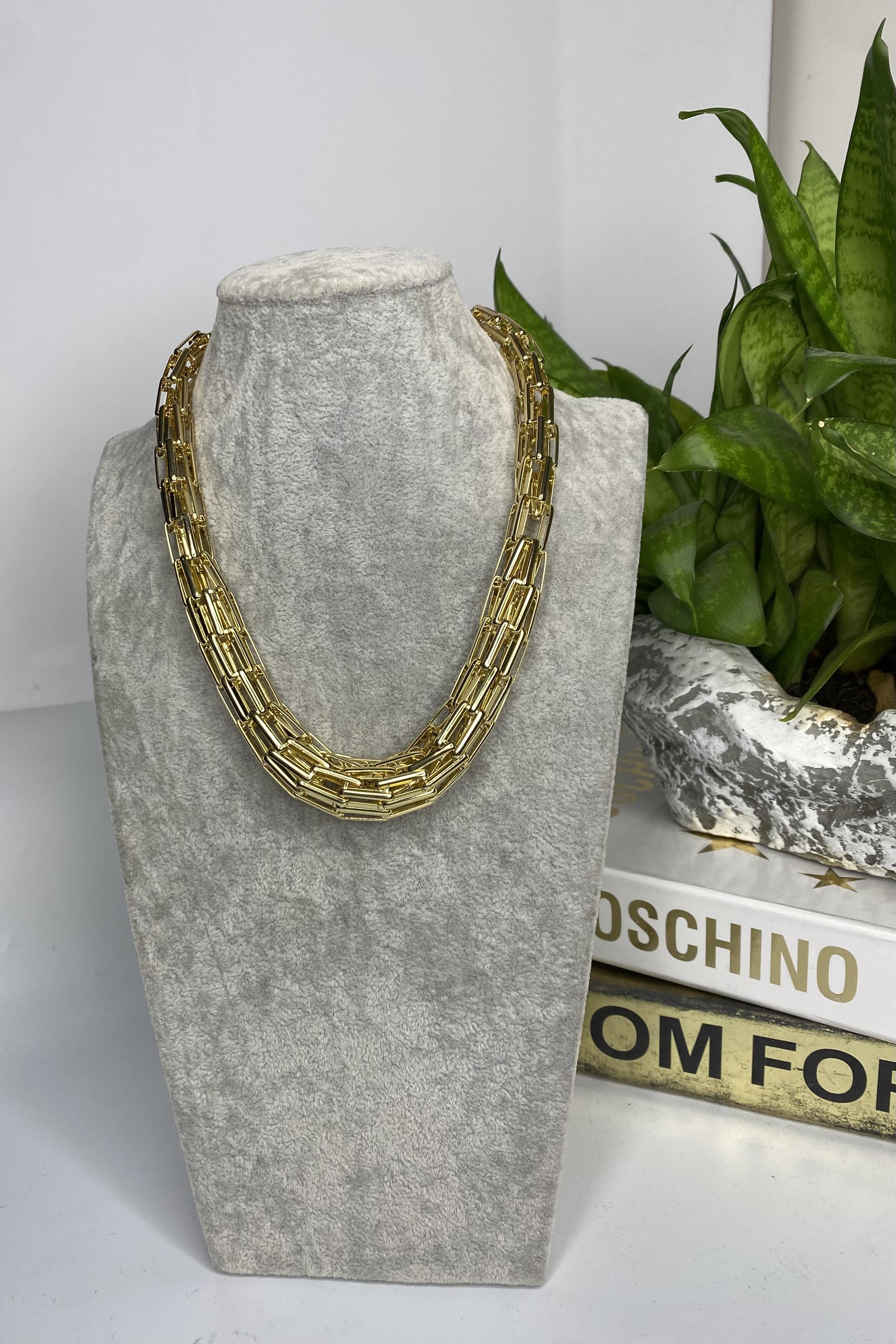 İÇ İÇE GEÇMELİ ATAÇ KOLYE 17cm