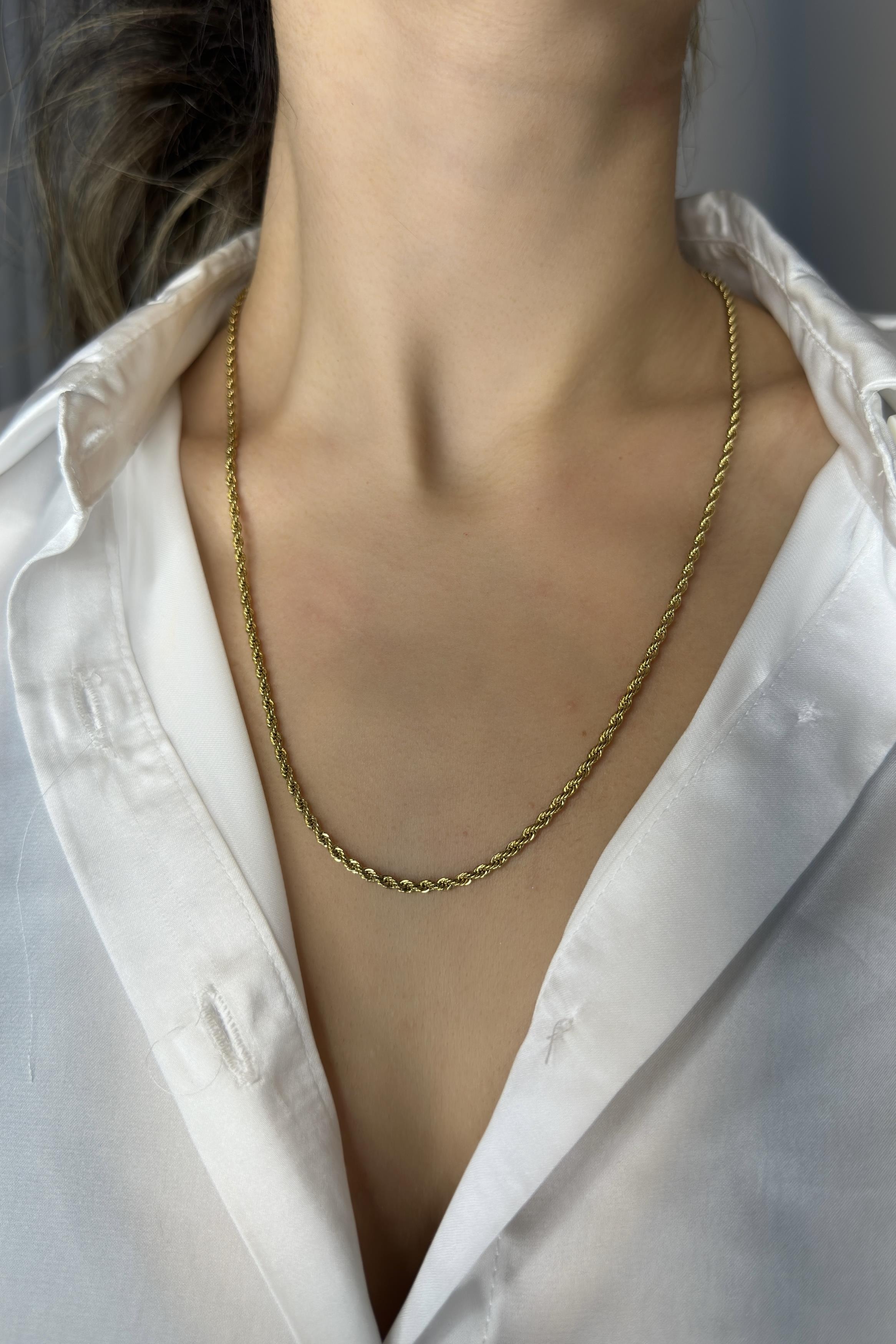 İNCE BURGU ZİNCİR KOLYE 60cm