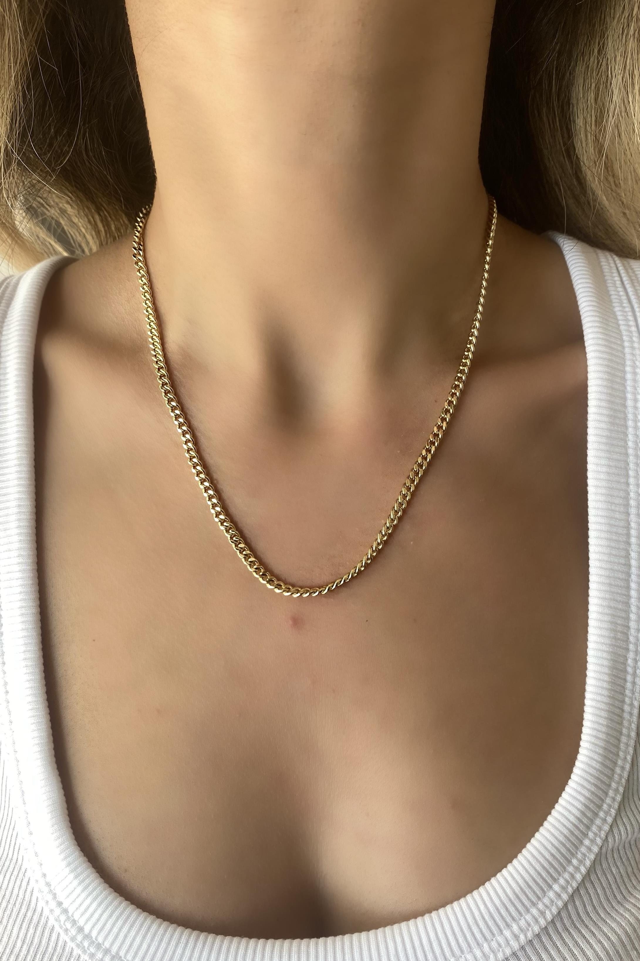 İNCE GURMET ZİNCİR KOLYE 45CM