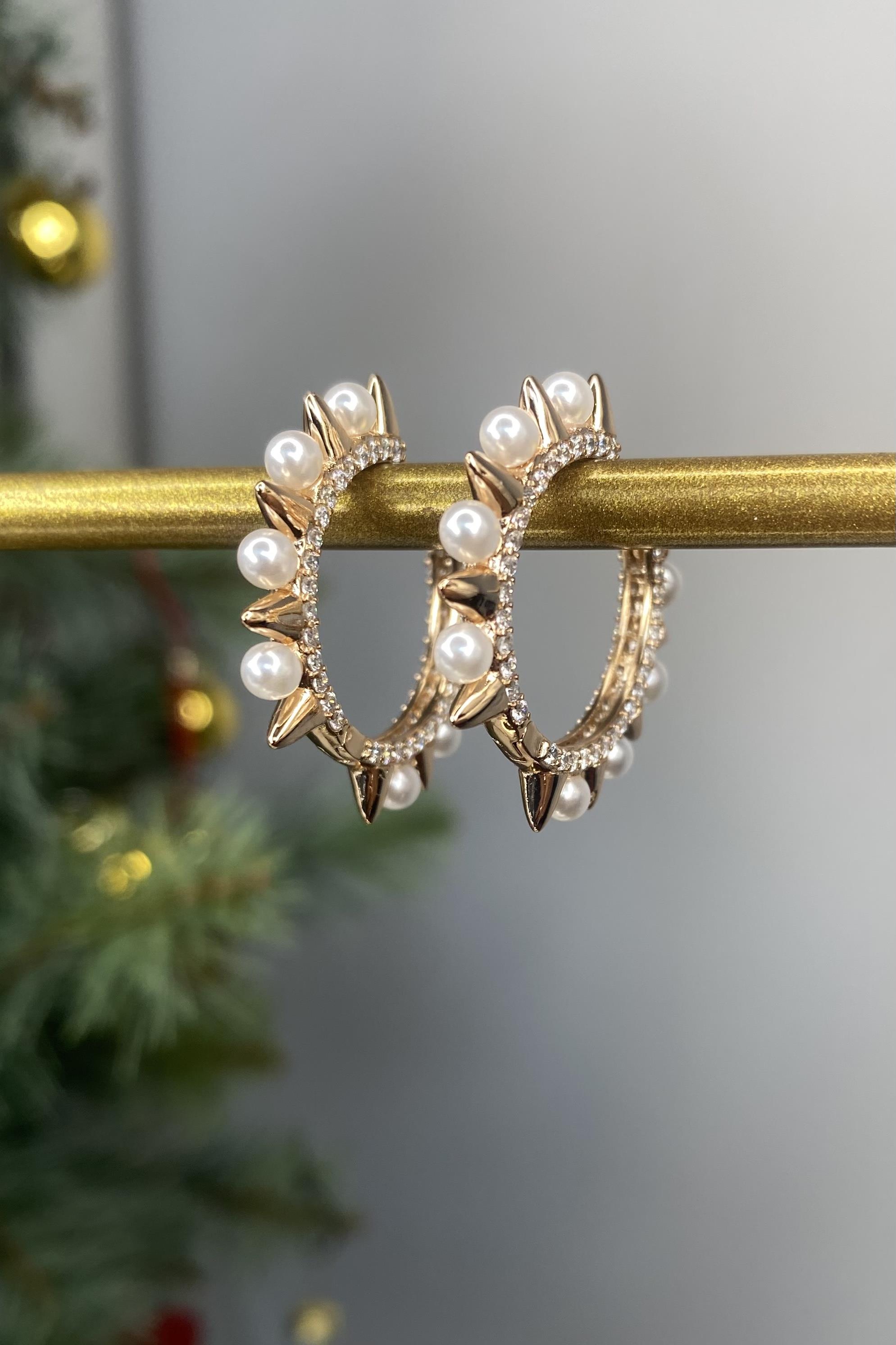 İNCİ SIRALI GÜNEŞ KUŞU KÜPE