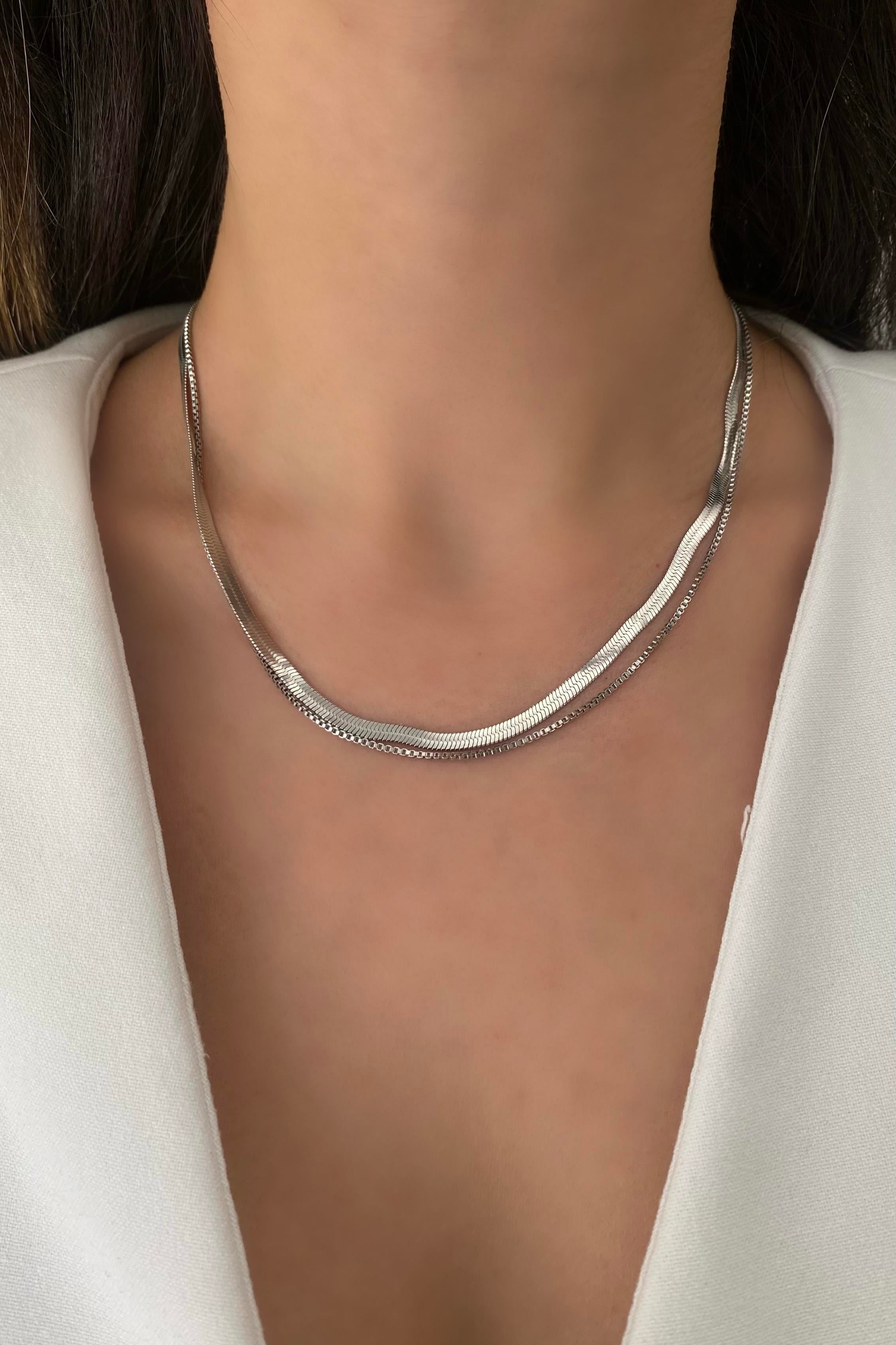 İTALYAN ZİNCİR KOMBİN KOLYE