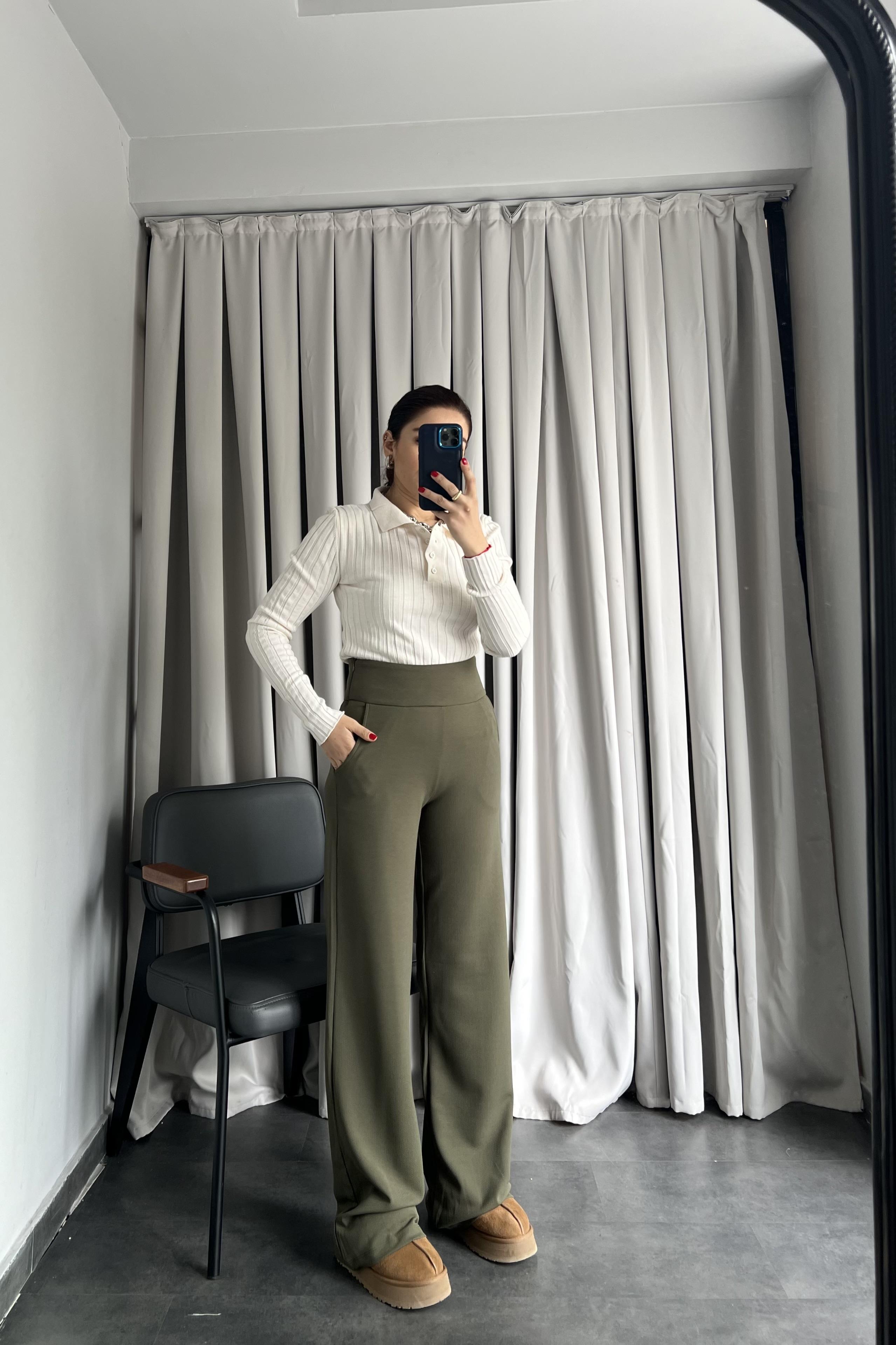 KALIN KEMERLİ YANI FERMUARLI PALAZZO PANTOLON/K013