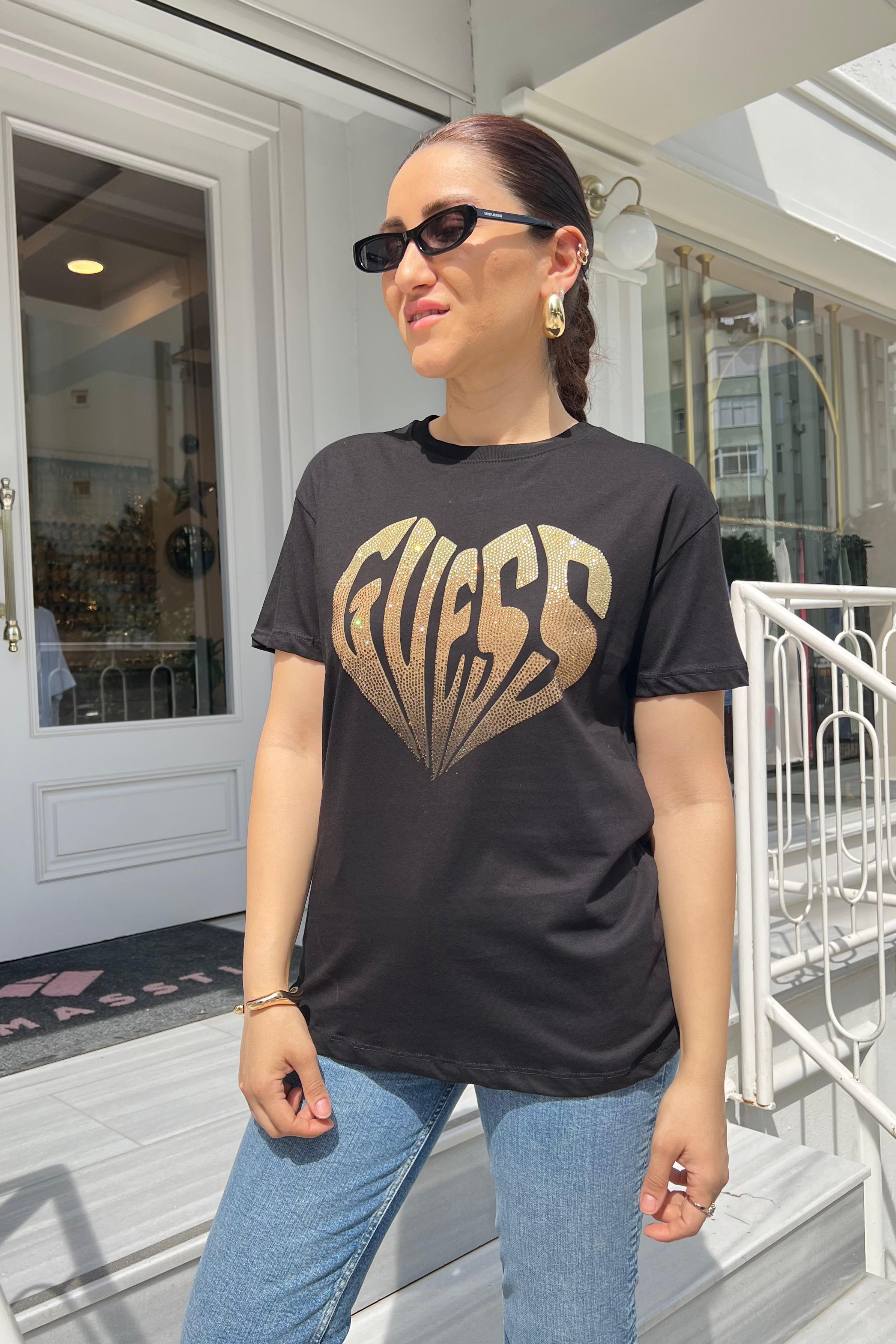 KALP TAŞLI GUESS T-SHIRT /4750