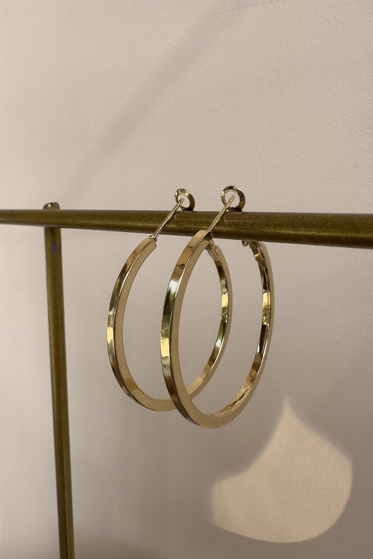 KARE KESİT HALKA KÜPE 4cm