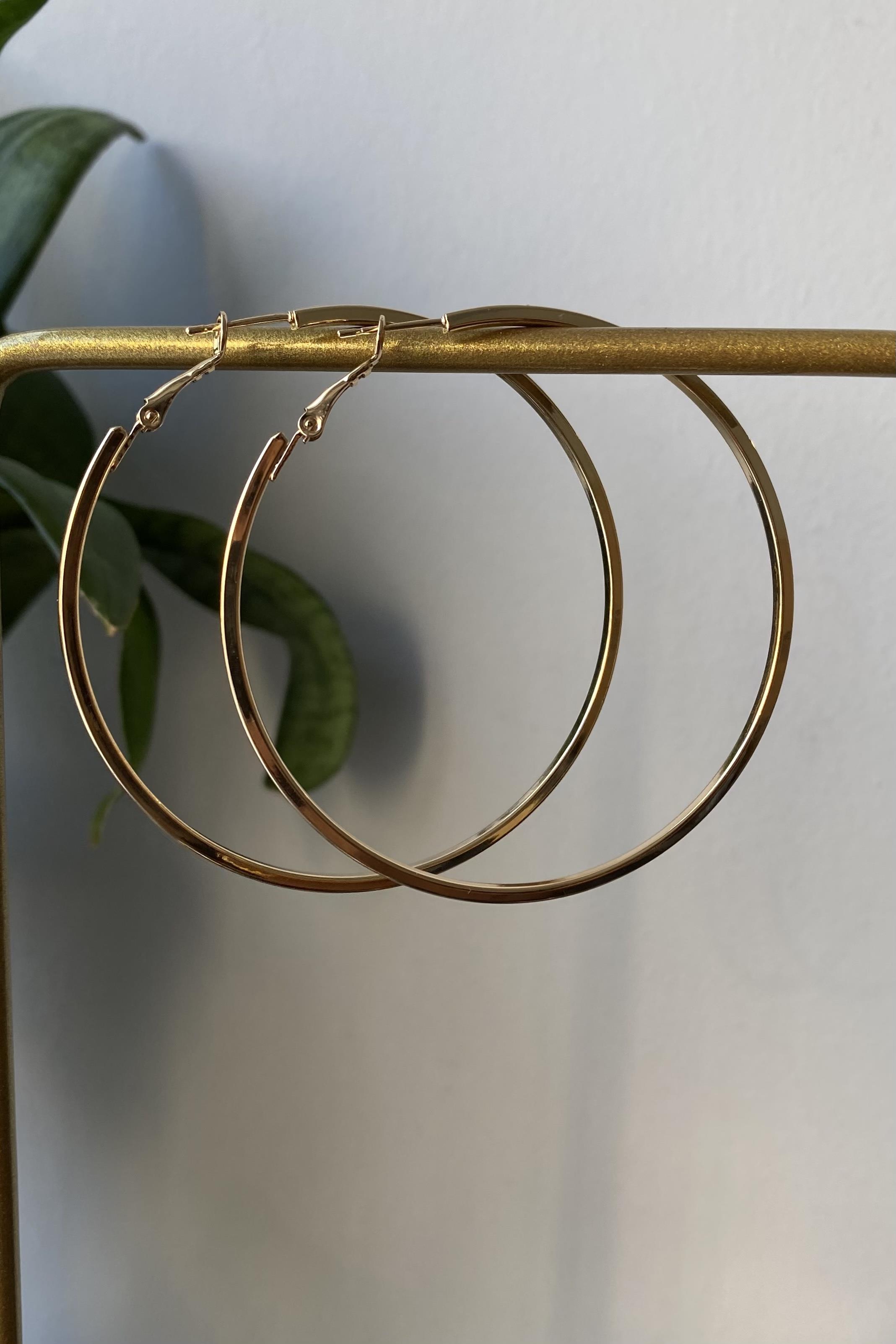 KARE KESİT HALKA KÜPE 7CM