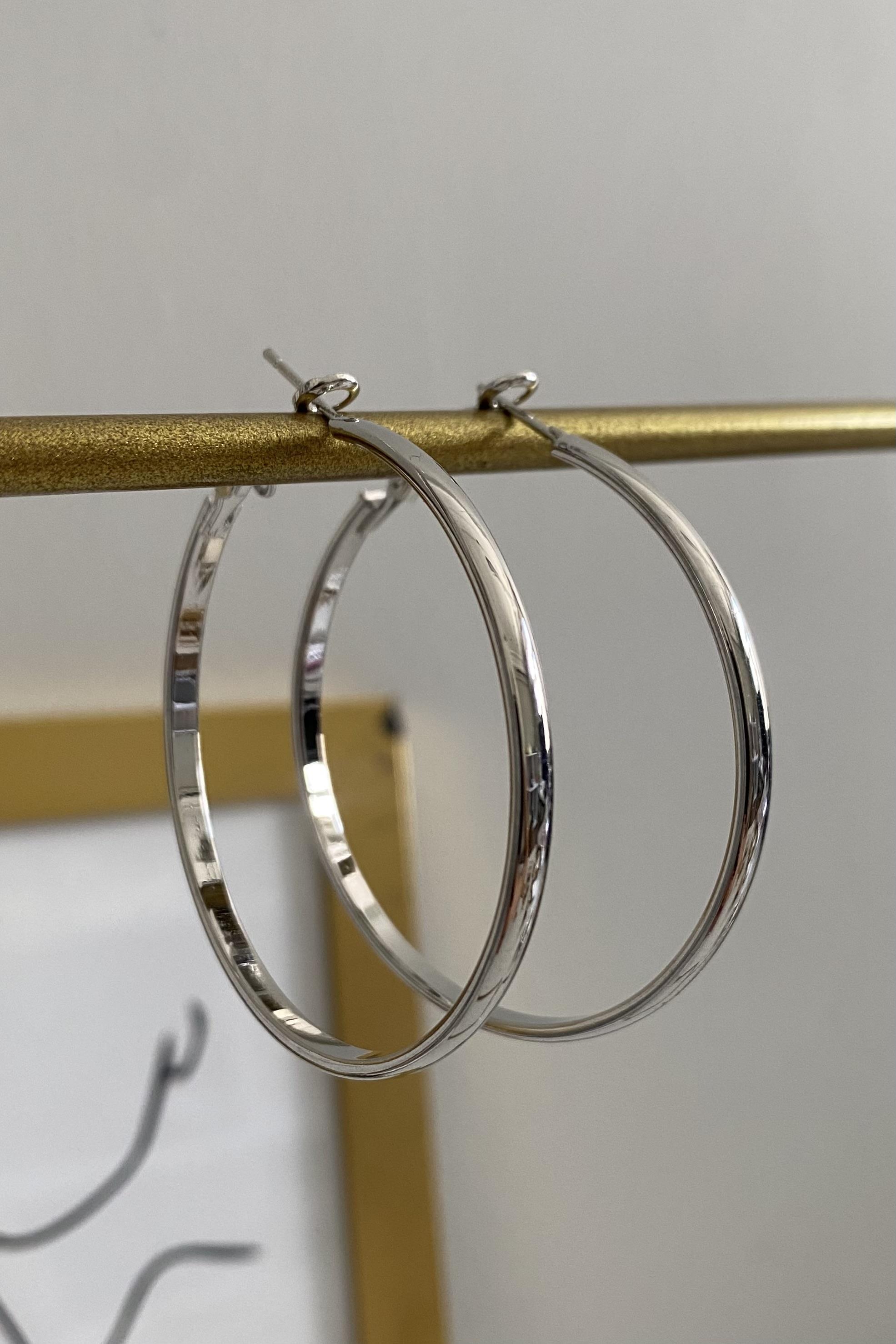 Klasik İnce Halka Küpe 4.5 cm | elmasstil