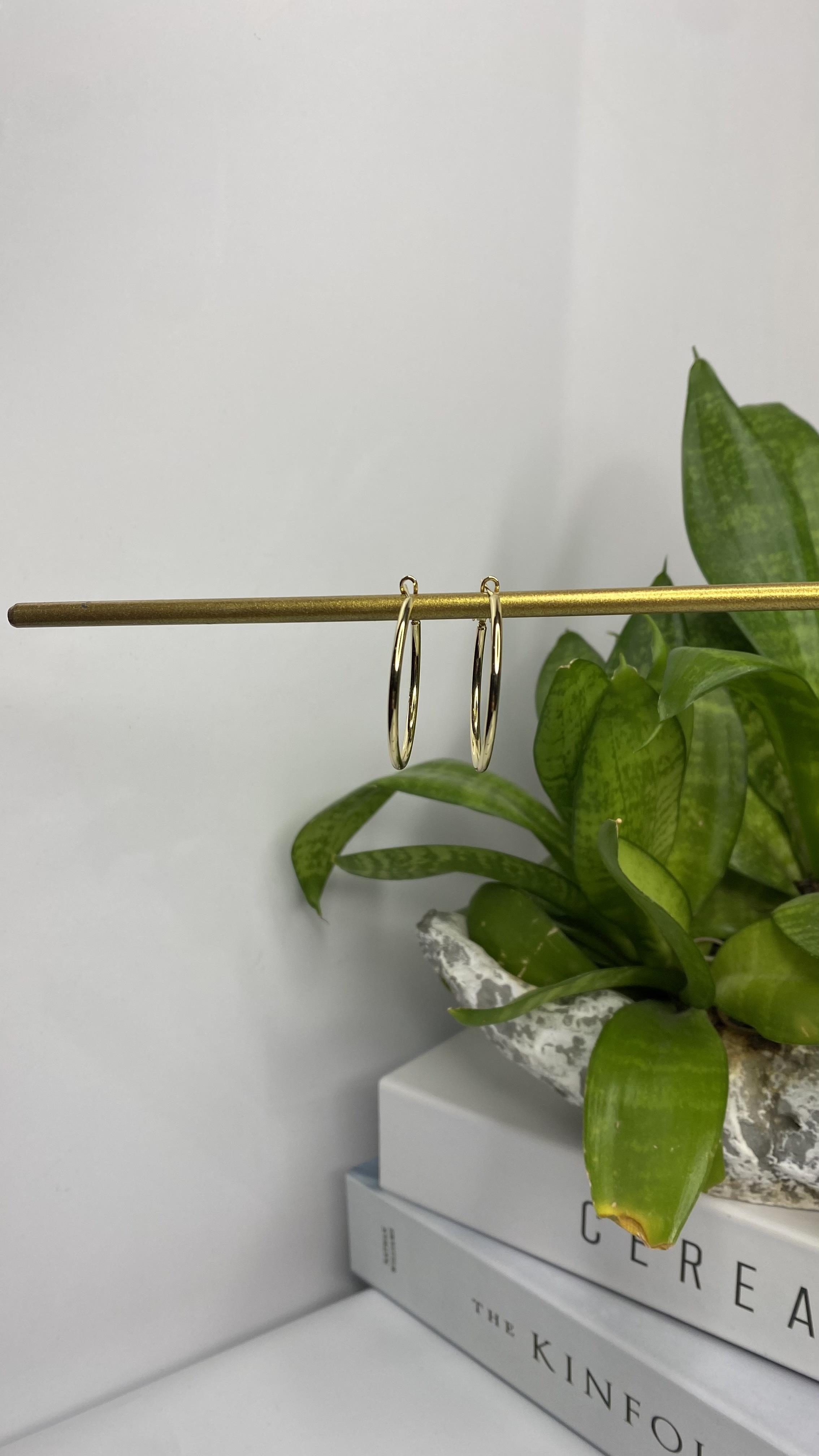 KLASİK İNCE HALKA KÜPE 4cm